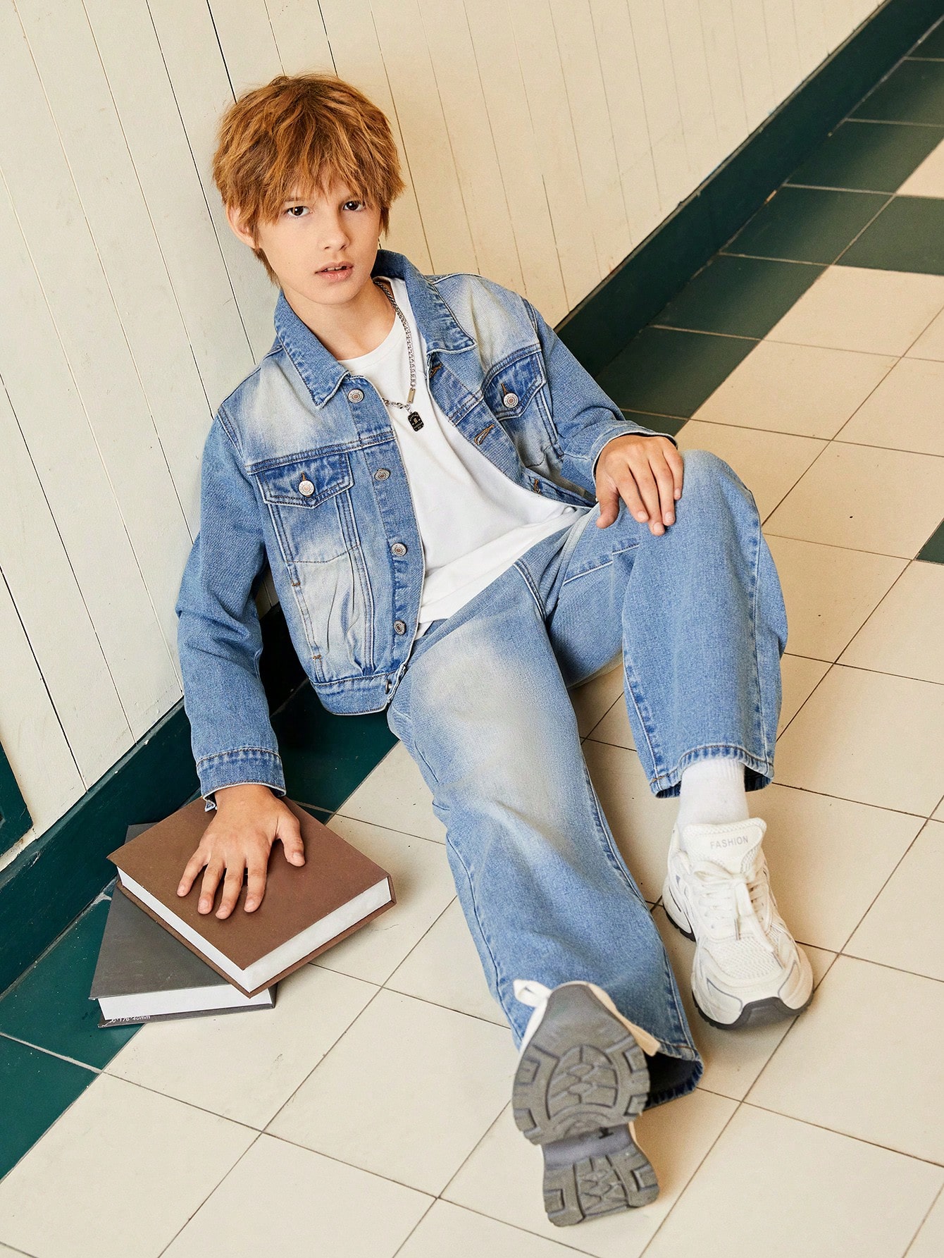 Tween Boys Denim Two-piece Outfits