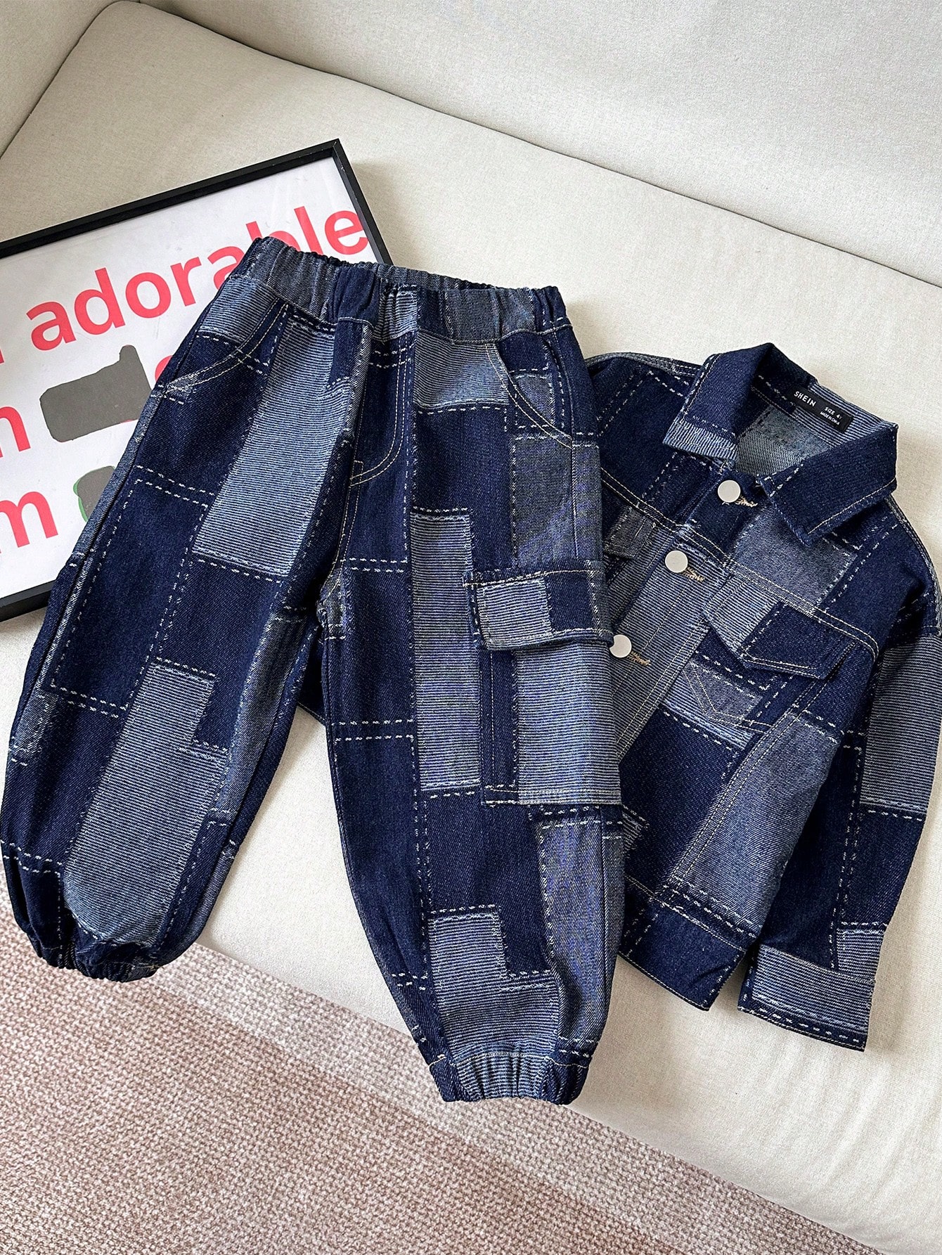 Young Boys Denim Two-piece Outfits