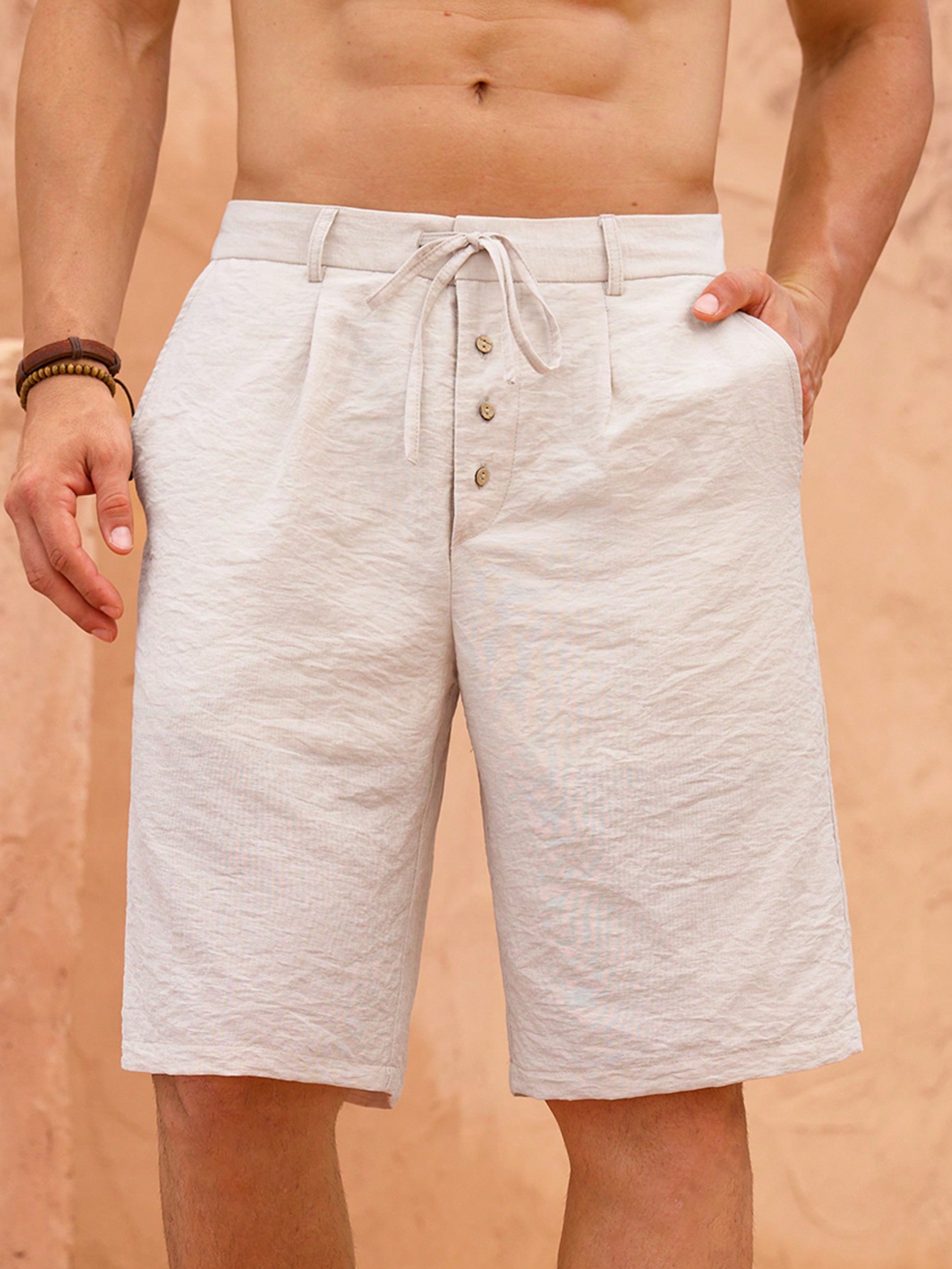 Men Linen Shorts