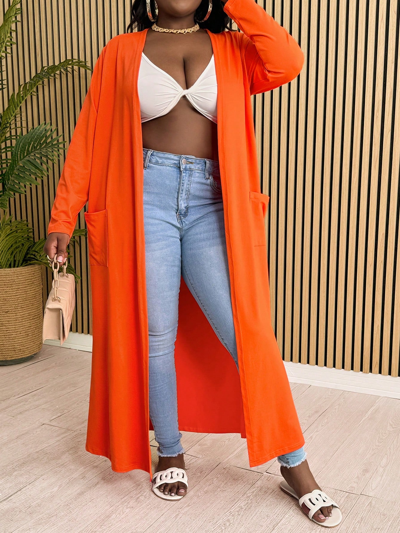 In Casual Plus Size Coats