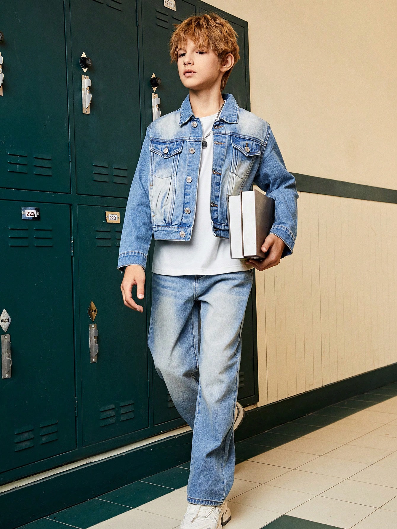 Tween Boys Denim Two-piece Outfits