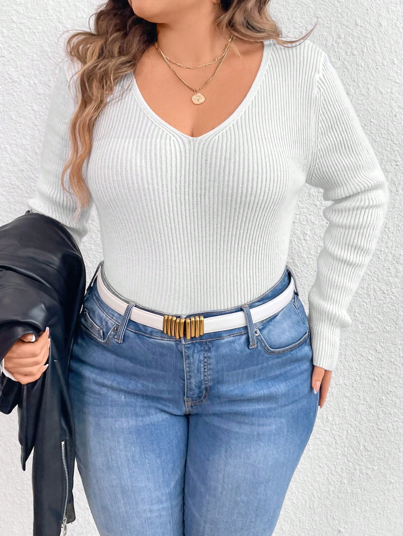 In White Plus Size Sweaters