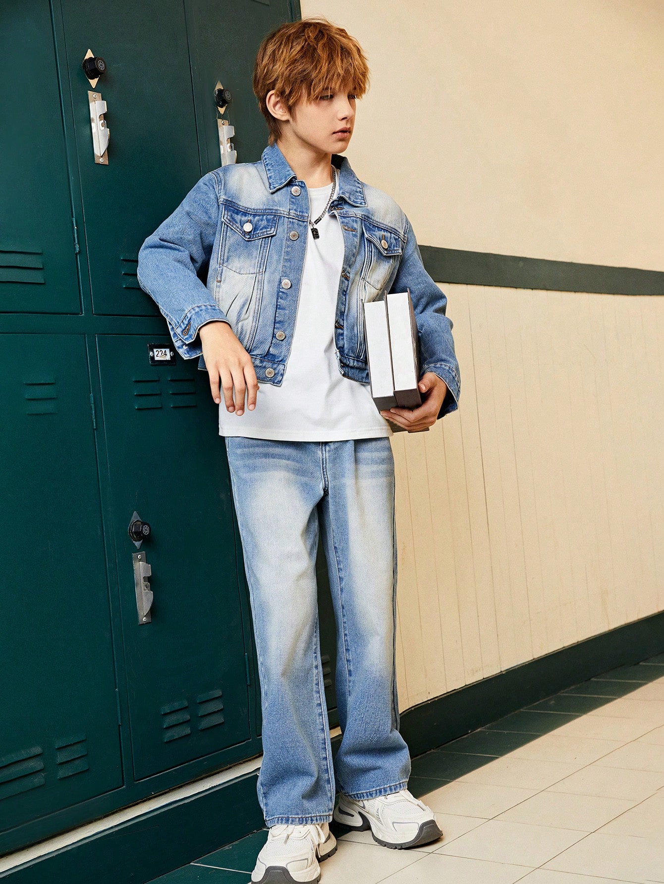 Tween Boys Denim Two-piece Outfits