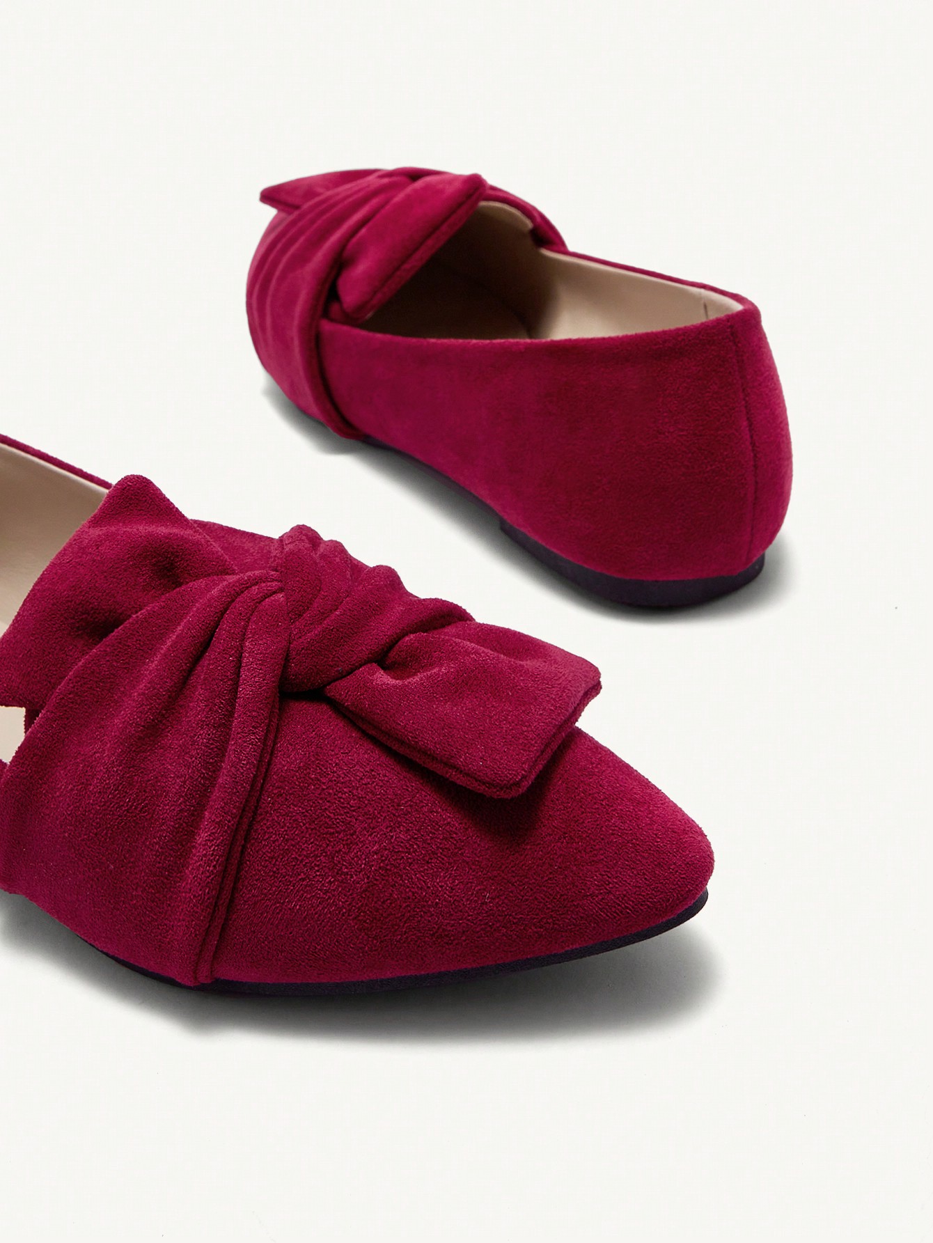 In Burgundy Women Flats