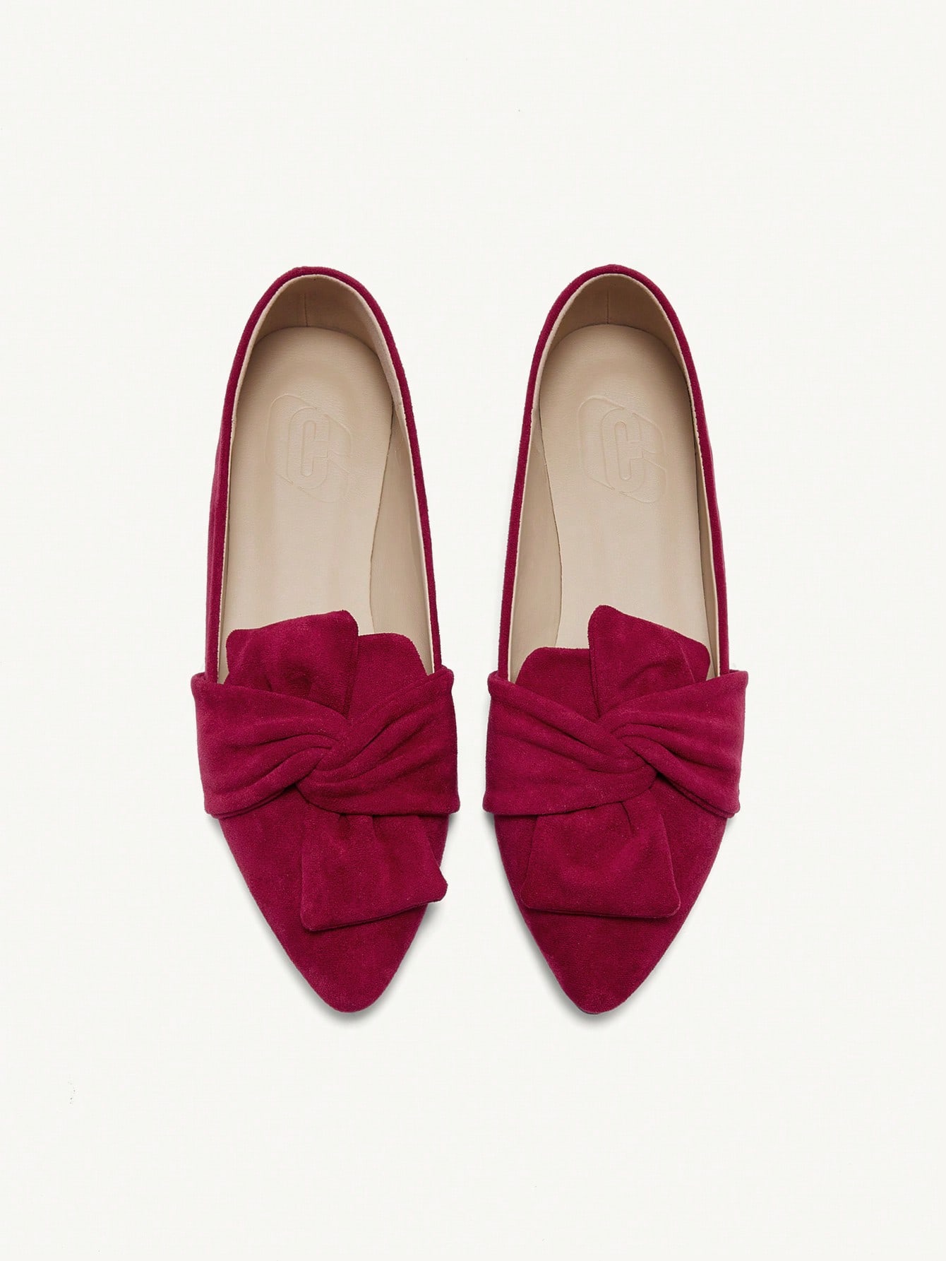 In Burgundy Women Flats