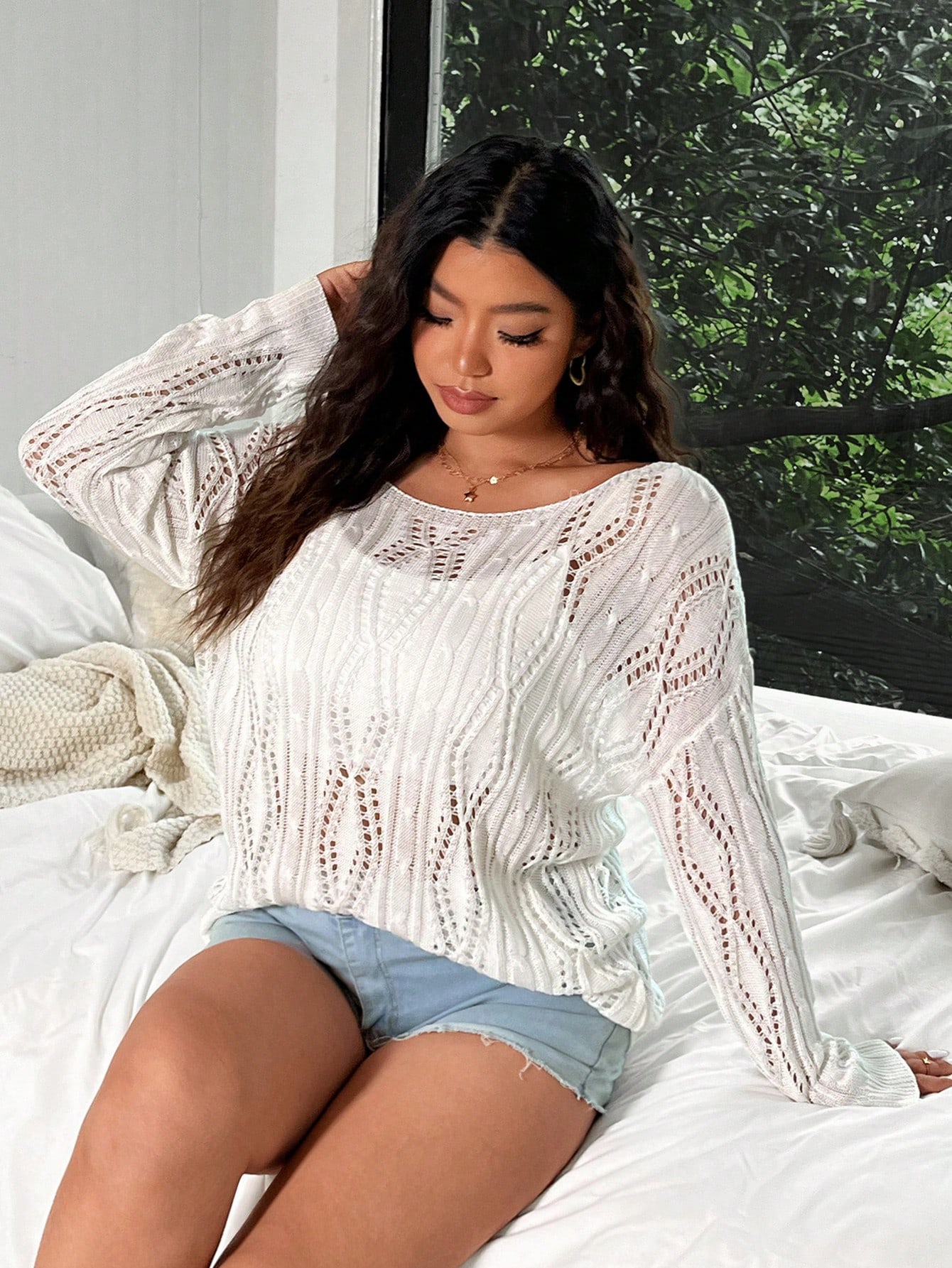 In White Plus Size Sweaters