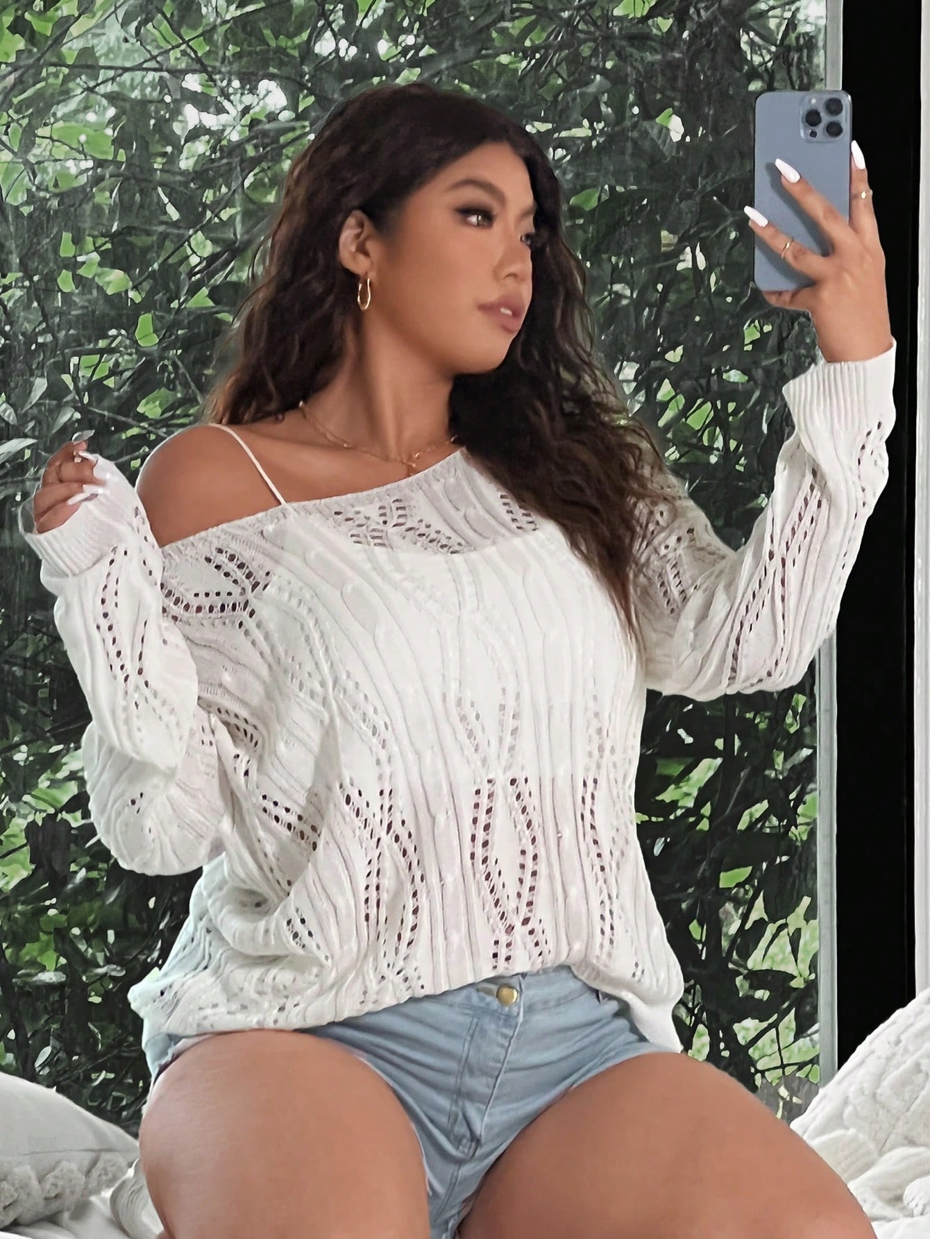 In White Plus Size Sweaters