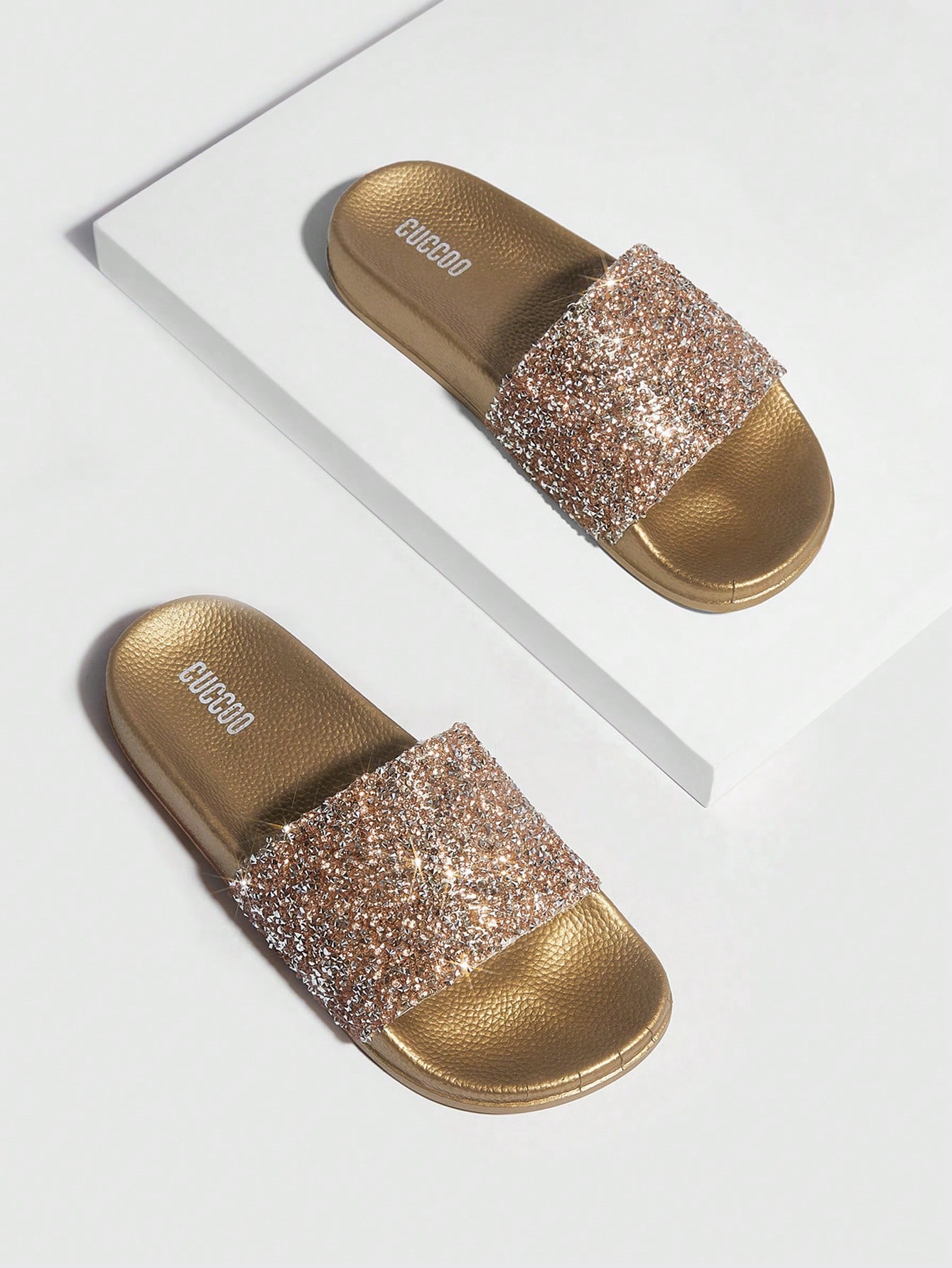 In Gold Women Slippers