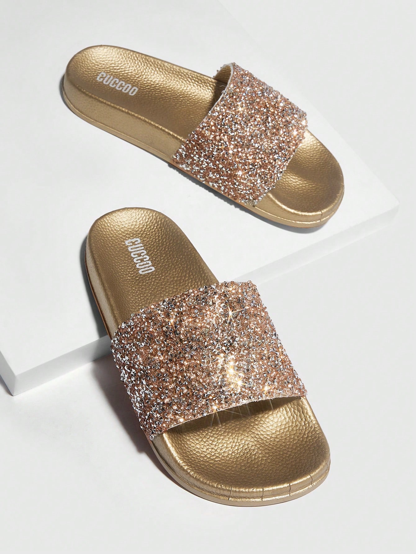 In Gold Women Slippers