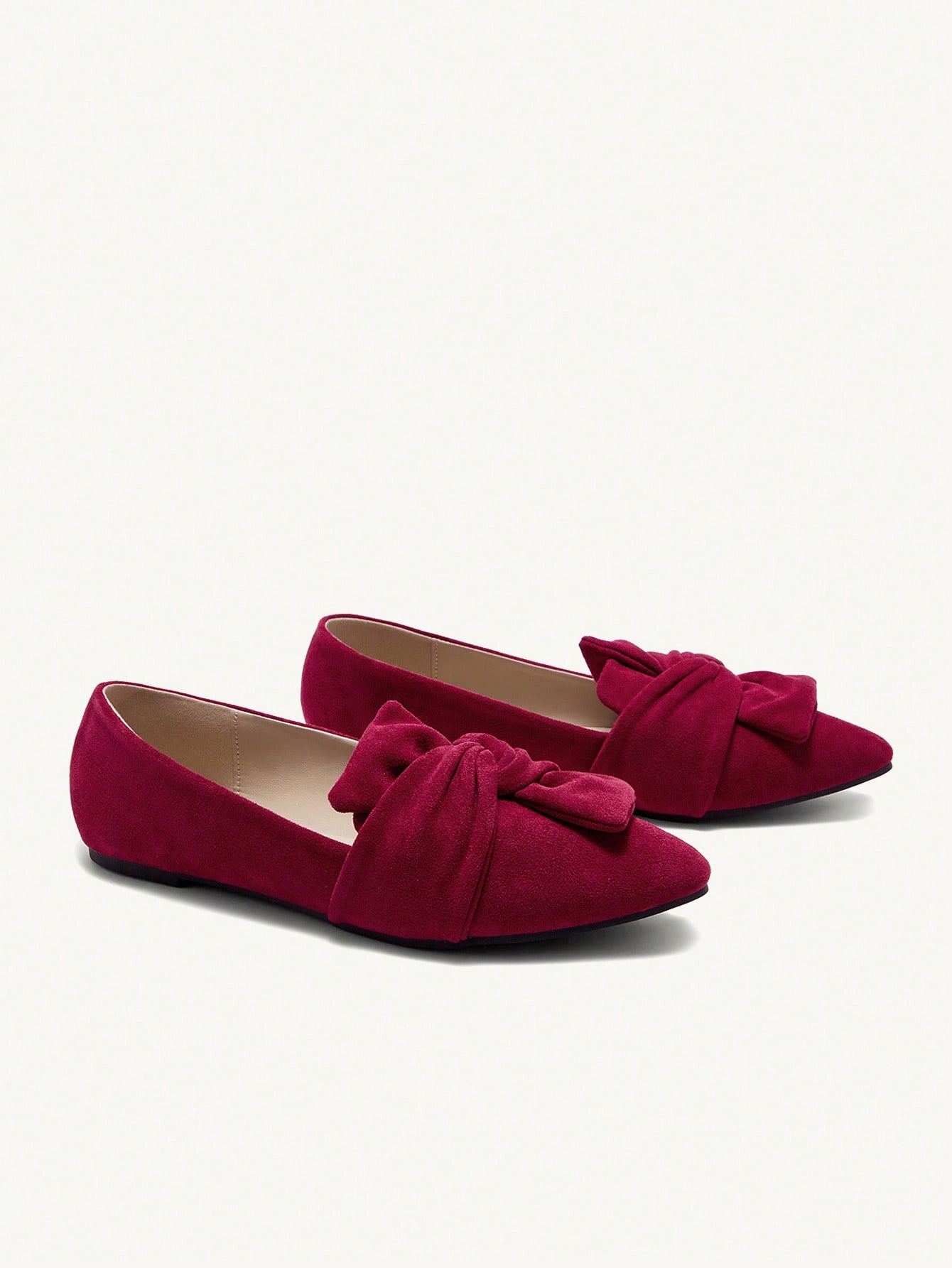 In Burgundy Women Flats