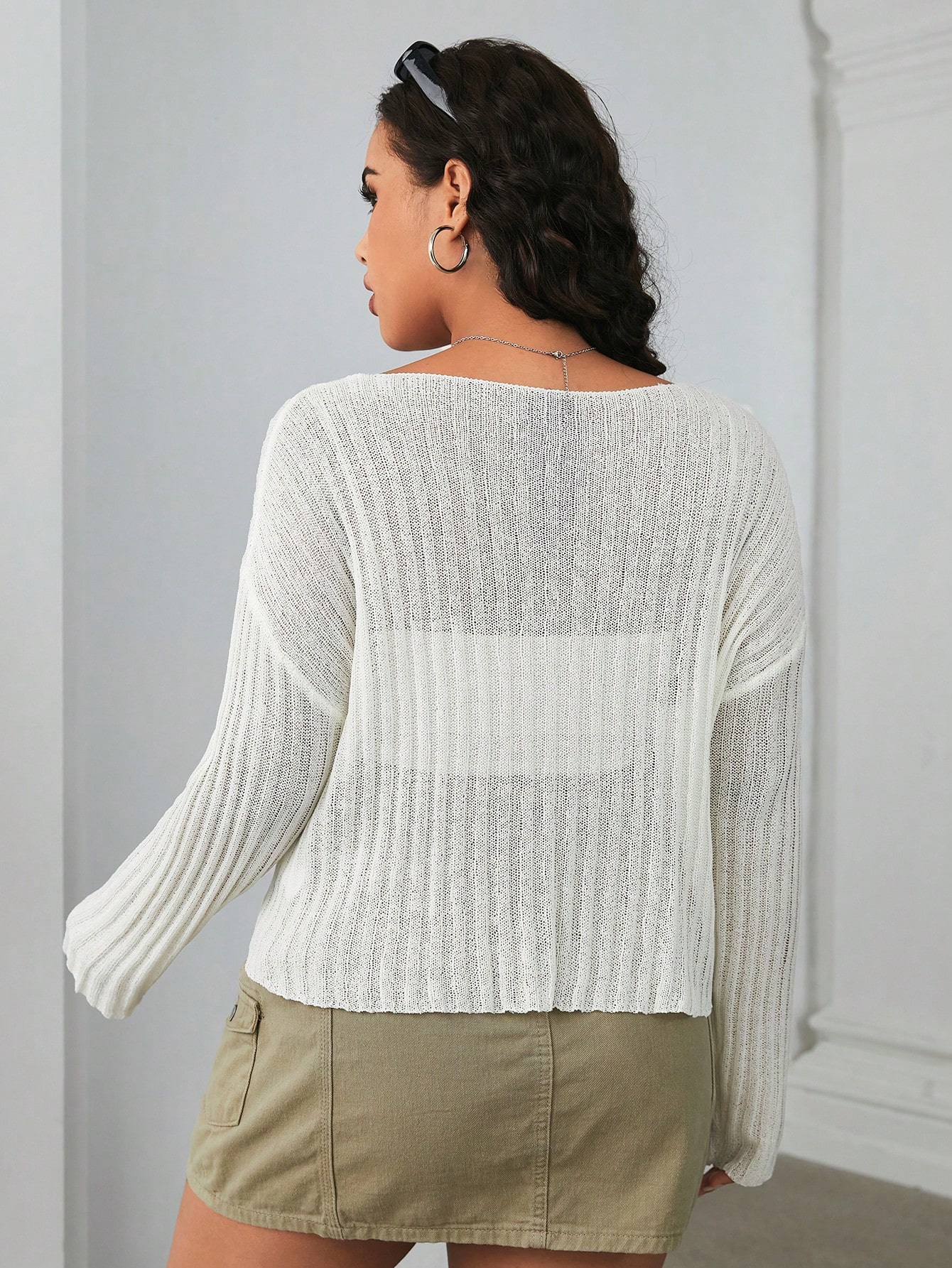 In White Plus Size Sweaters