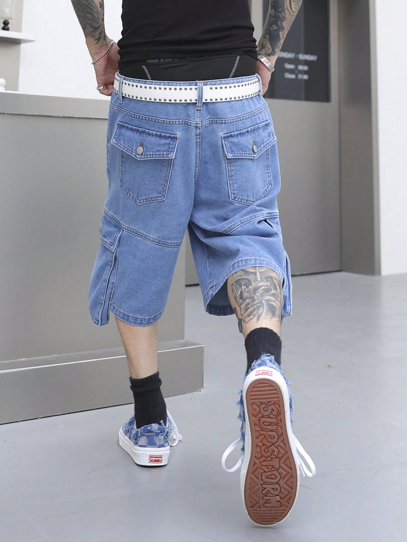 Men Plus Size Denim Shorts