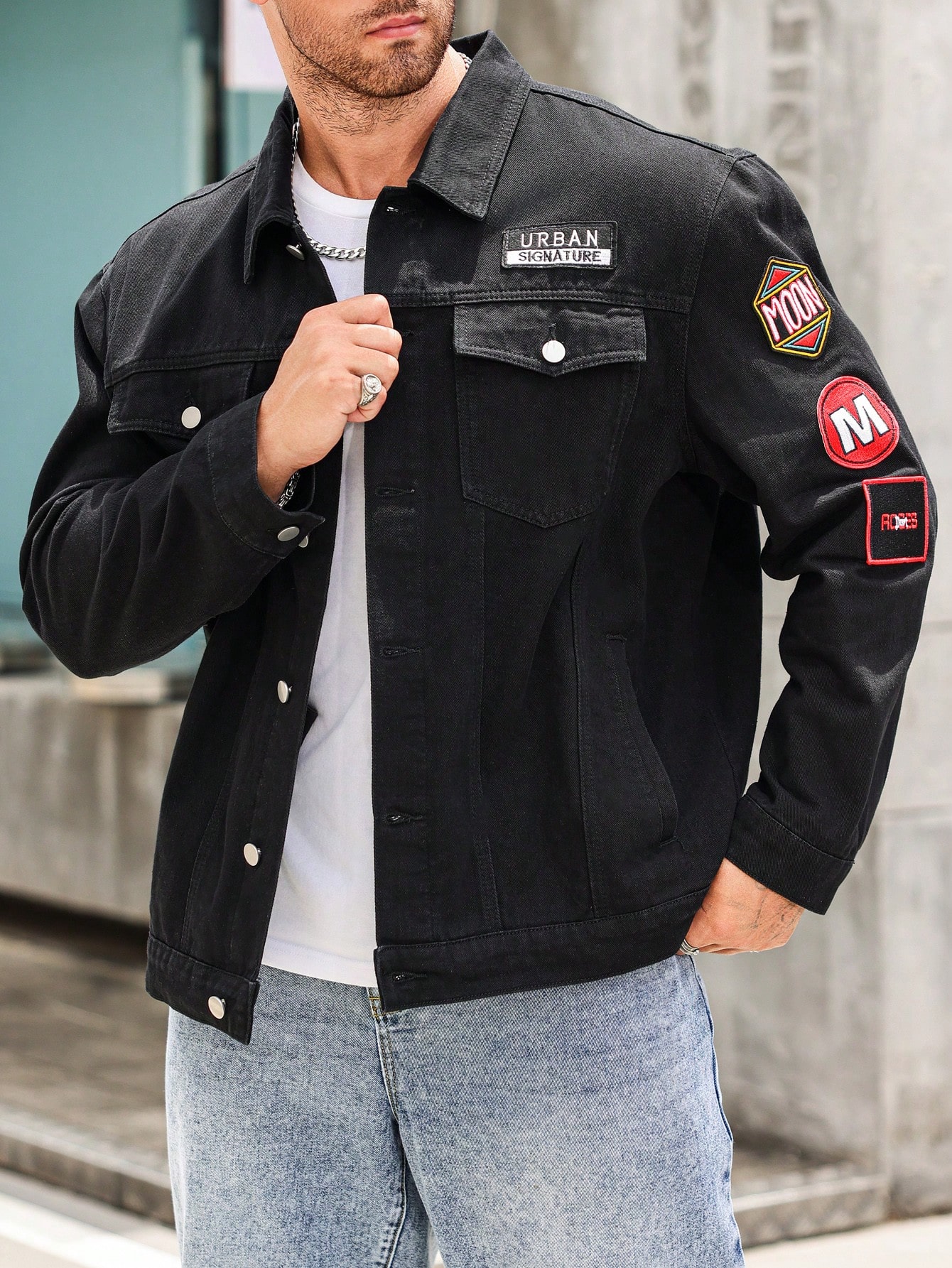 Men Plus Size Denim Jackets