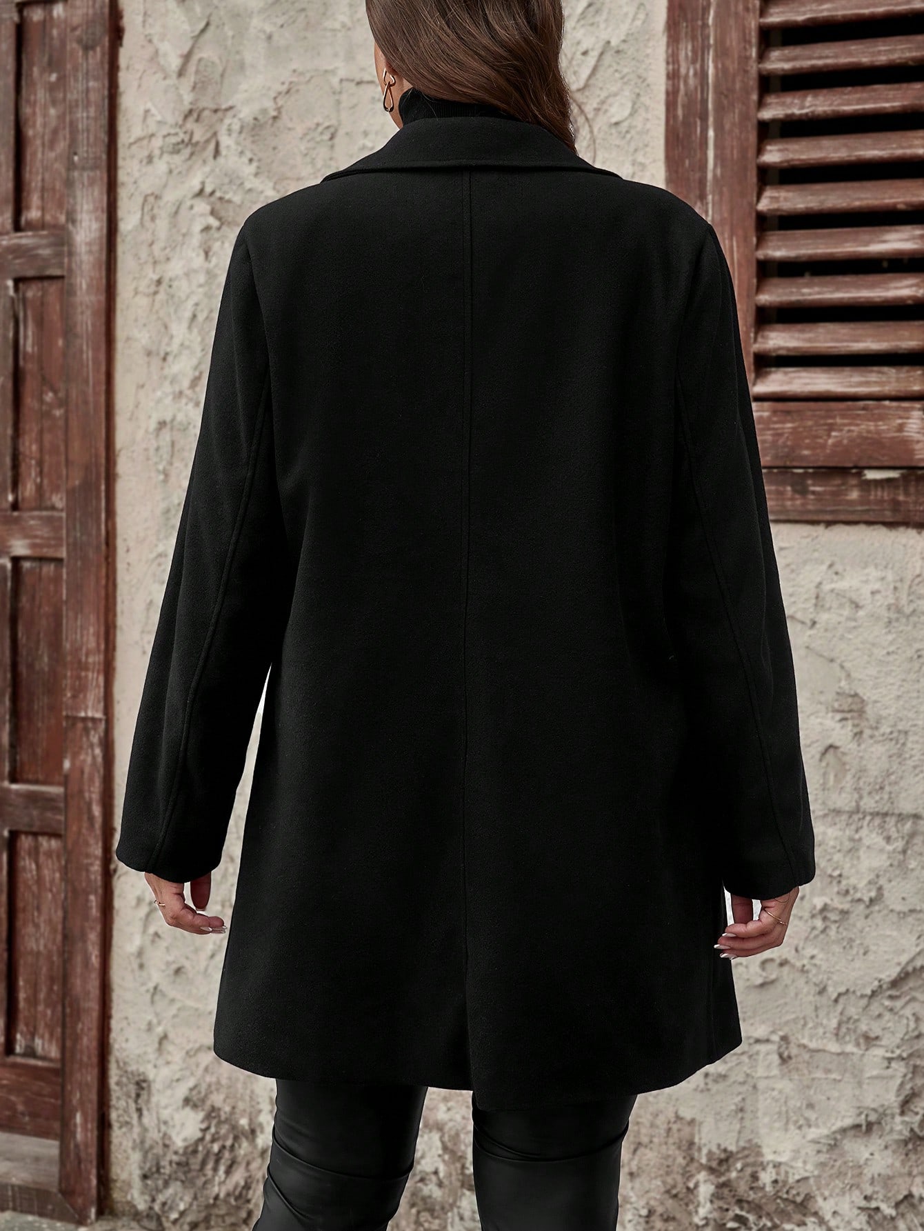 In Long Sleeve Plus Size Overcoats