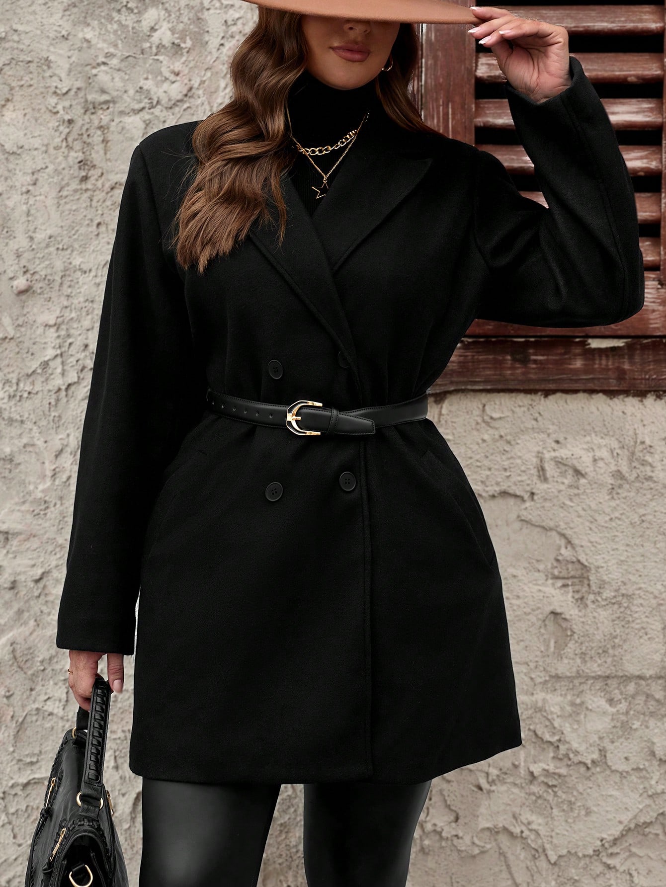 In Long Sleeve Plus Size Overcoats