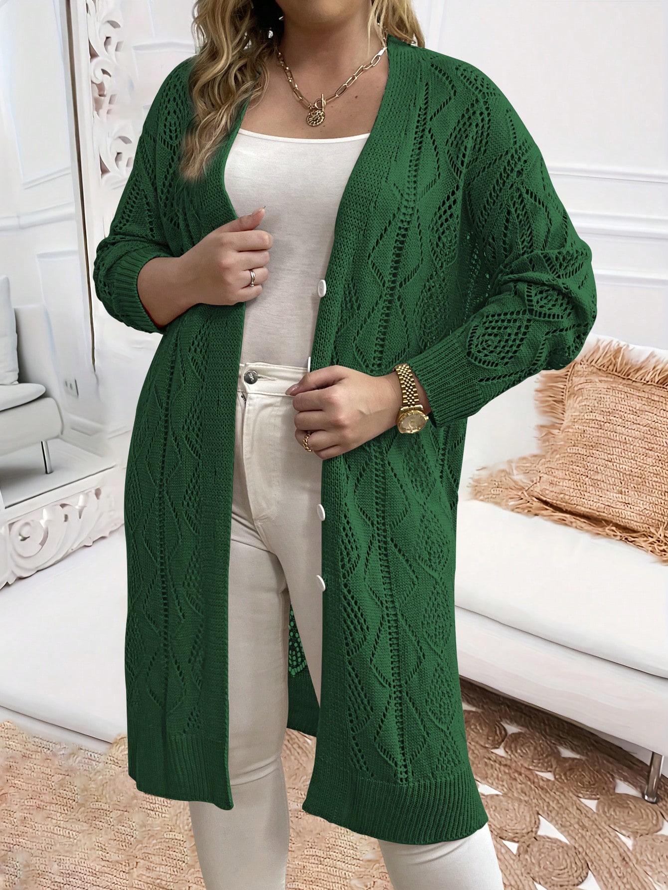 In Long Sleeve Plus Size Kimonos