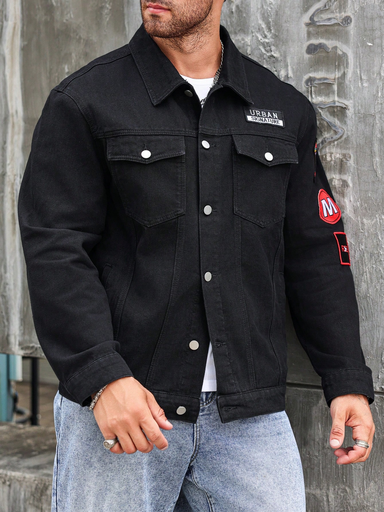 Men Plus Size Denim Jackets