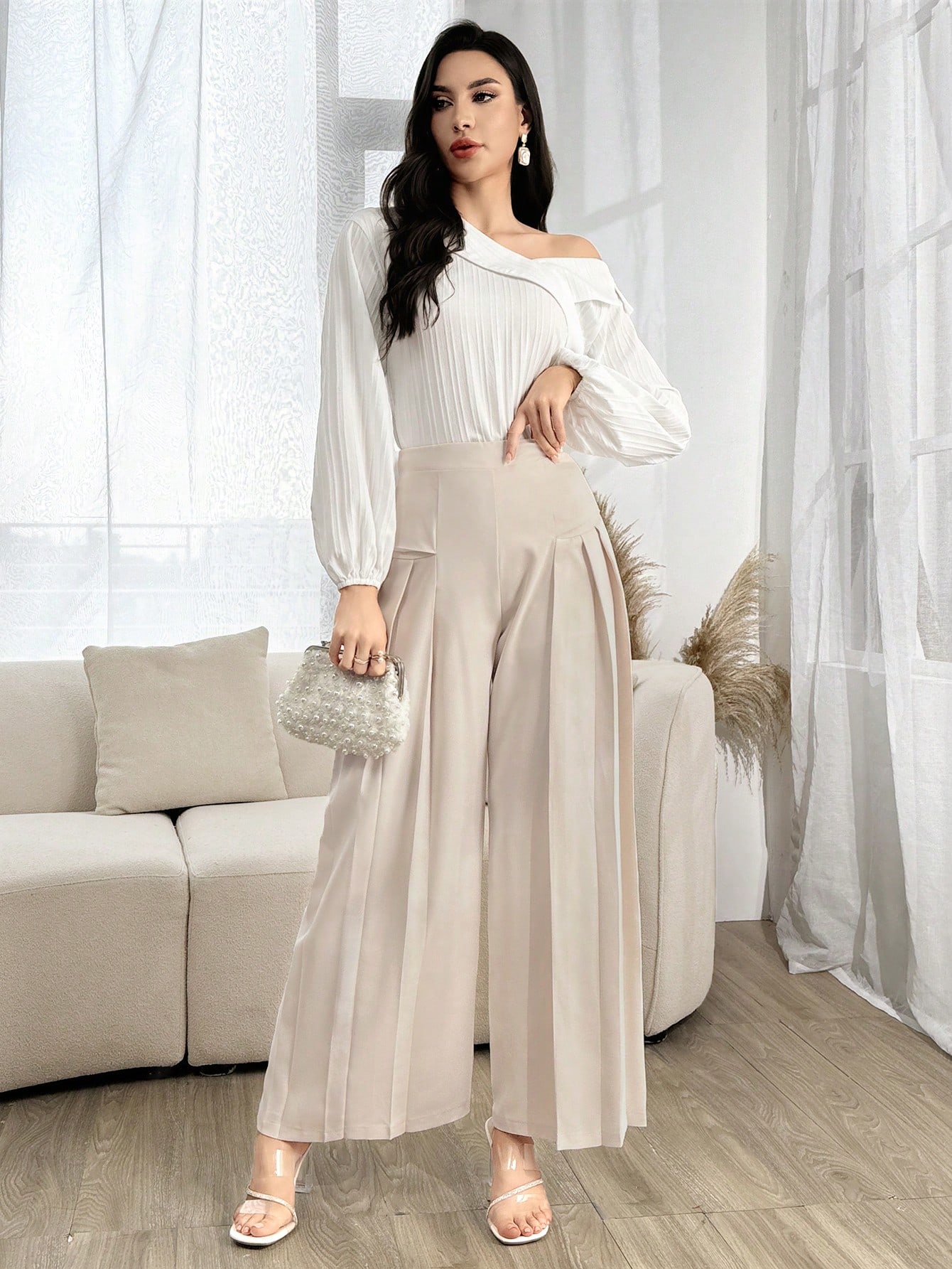 In Beige Women Pants