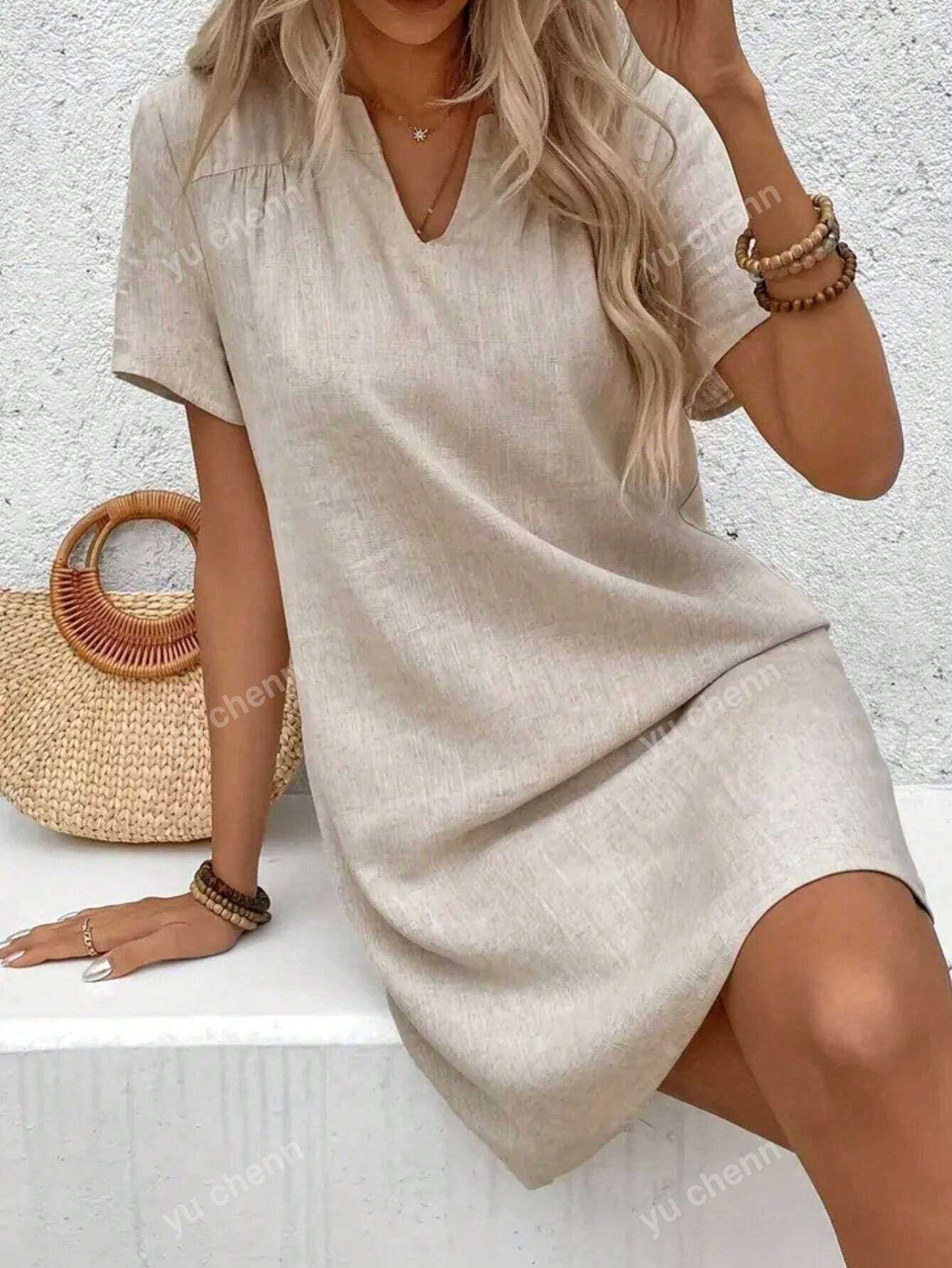 In Beige Women Dresses