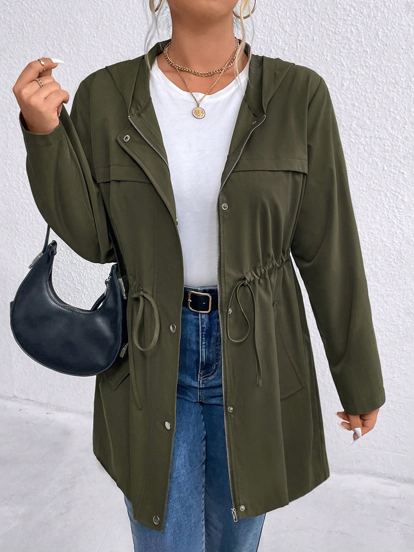 In Casual Plus Size Coats