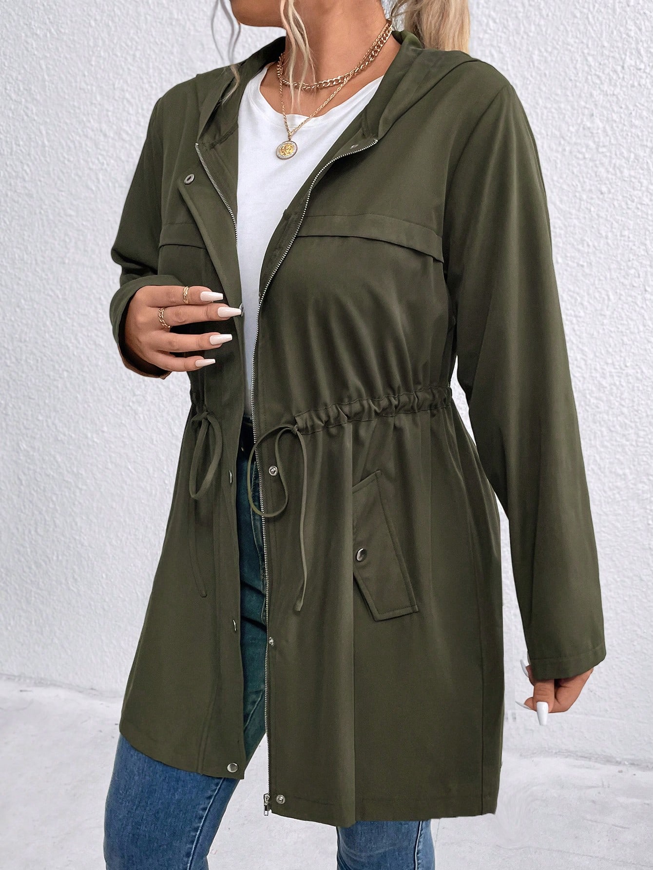 In Casual Plus Size Coats