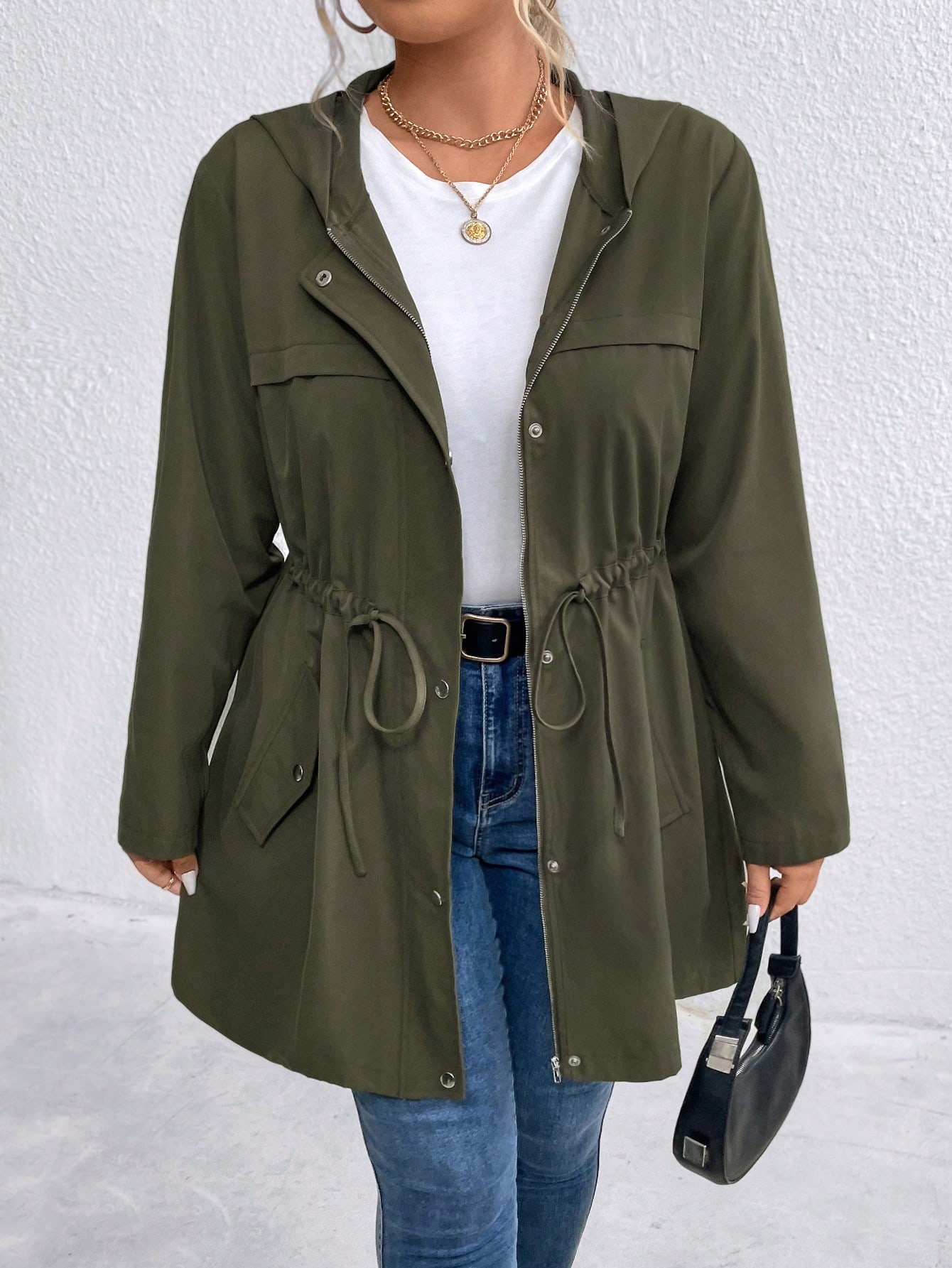 In Casual Plus Size Coats