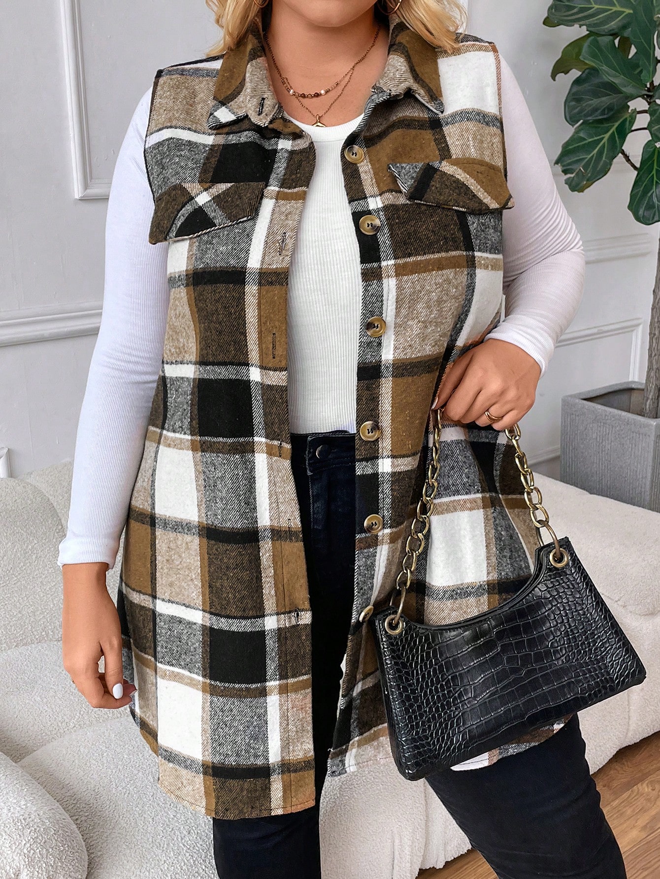 In Casual Plus Size Coats