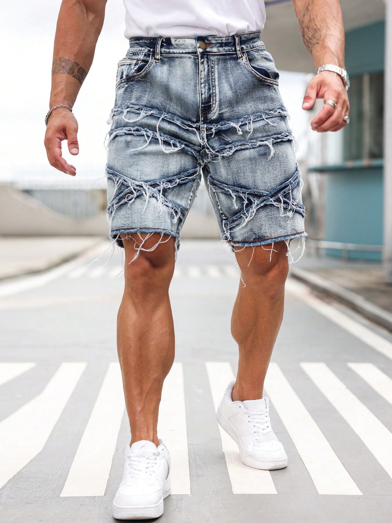 Men Plus Size Denim Shorts