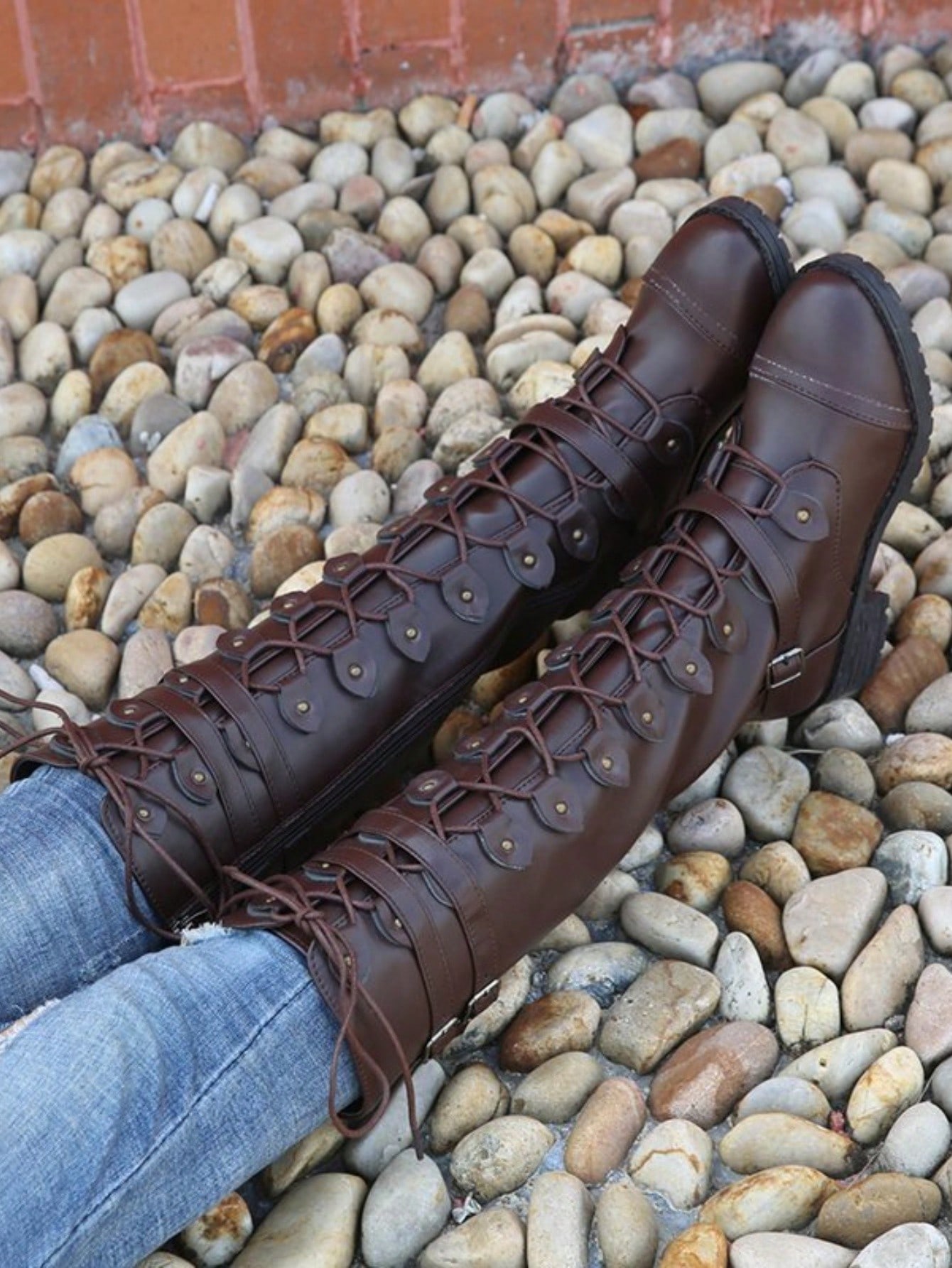 In Brown Women Mid-Calf Boots