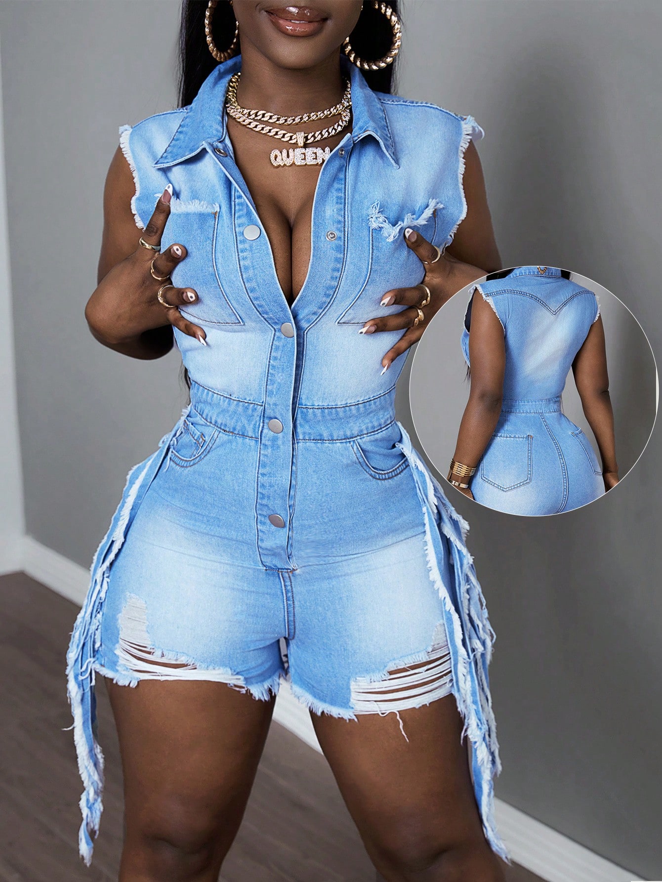 Women Denim Overalls & Jumpsuits