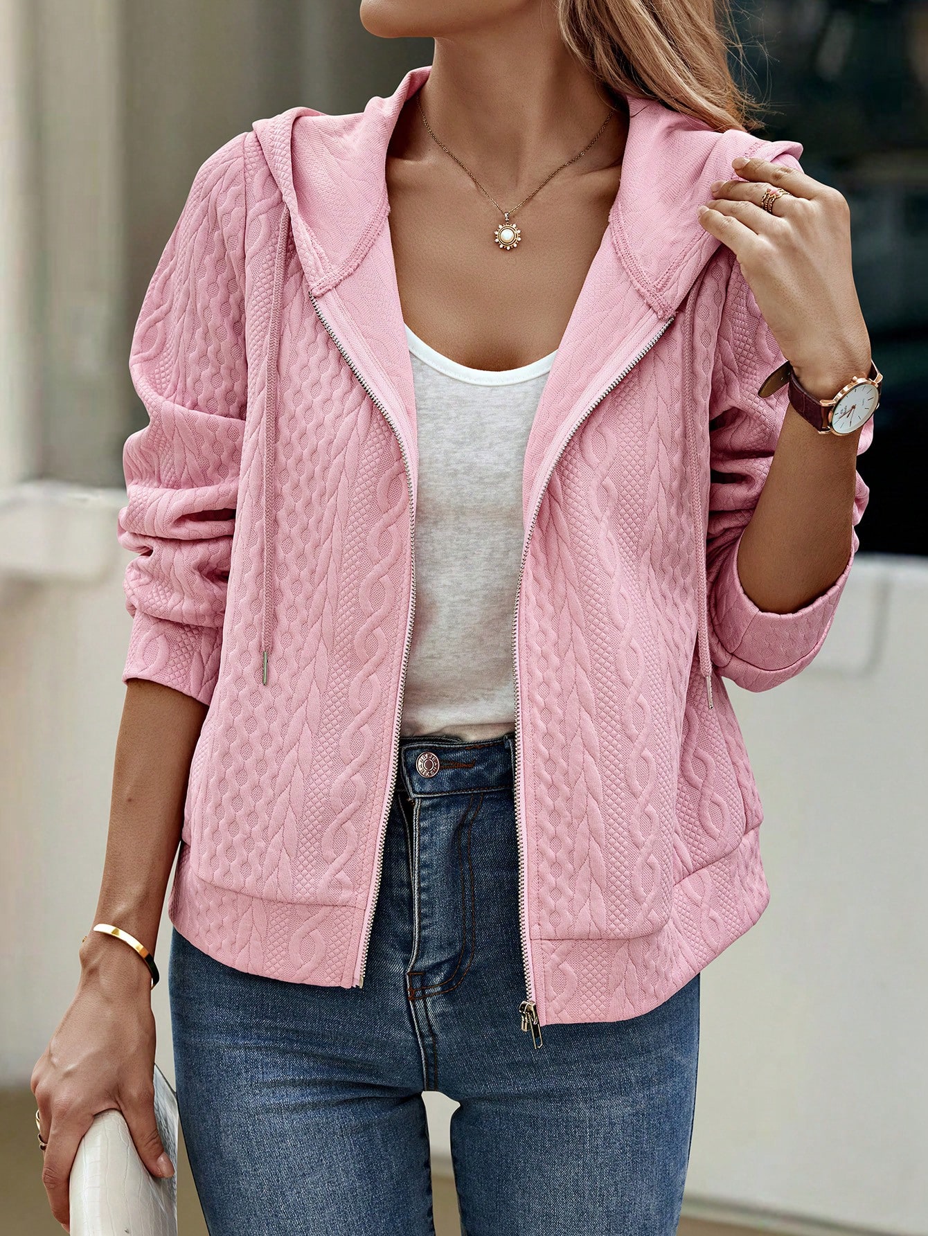 In Pink Women Coats