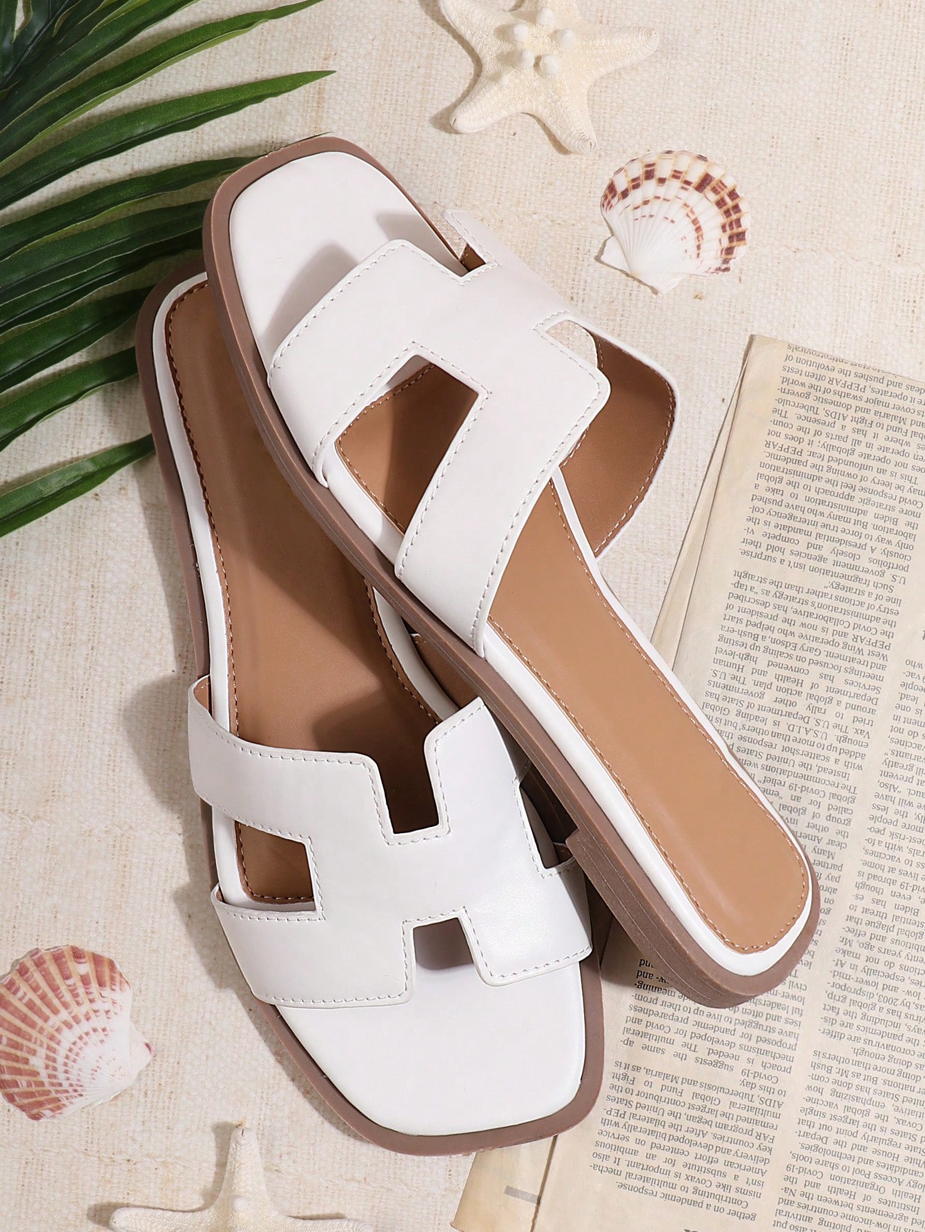 In White Women Flat Sandals