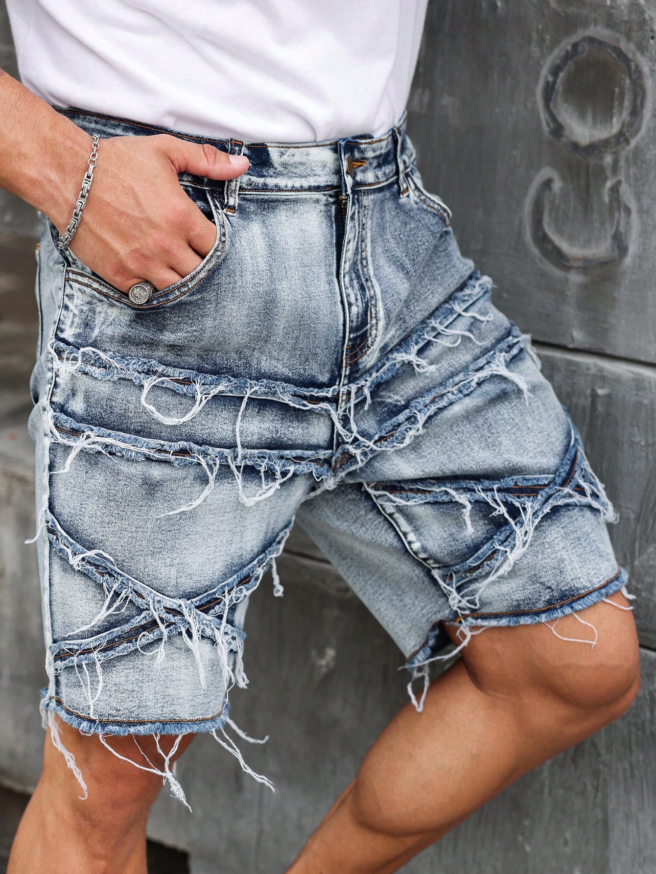 Men Plus Size Denim Shorts