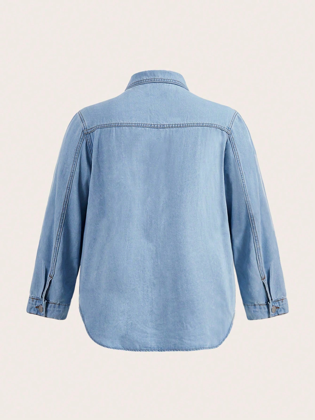 In Blue Plus Size Denim Tops