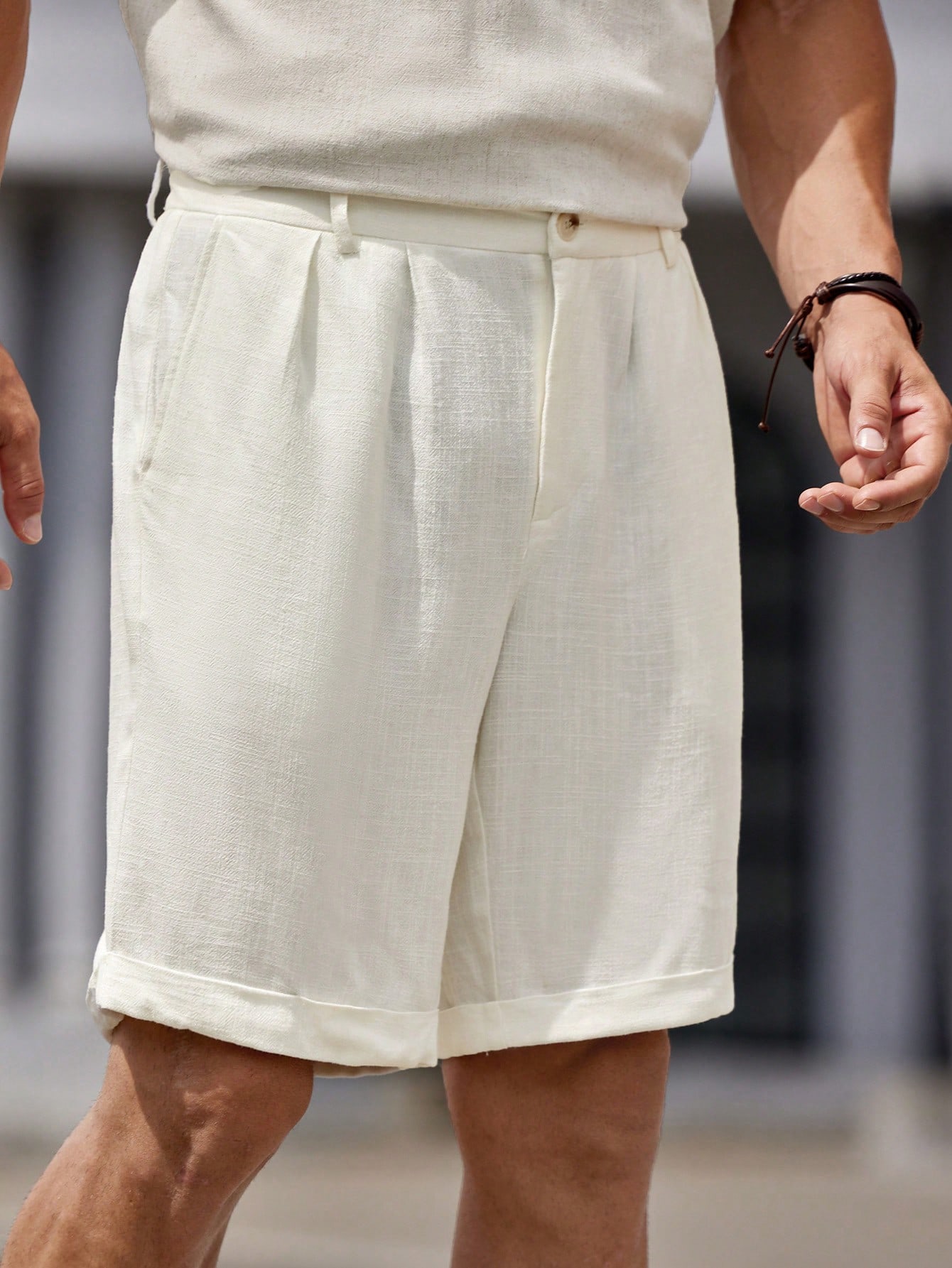 Men Linen Shorts