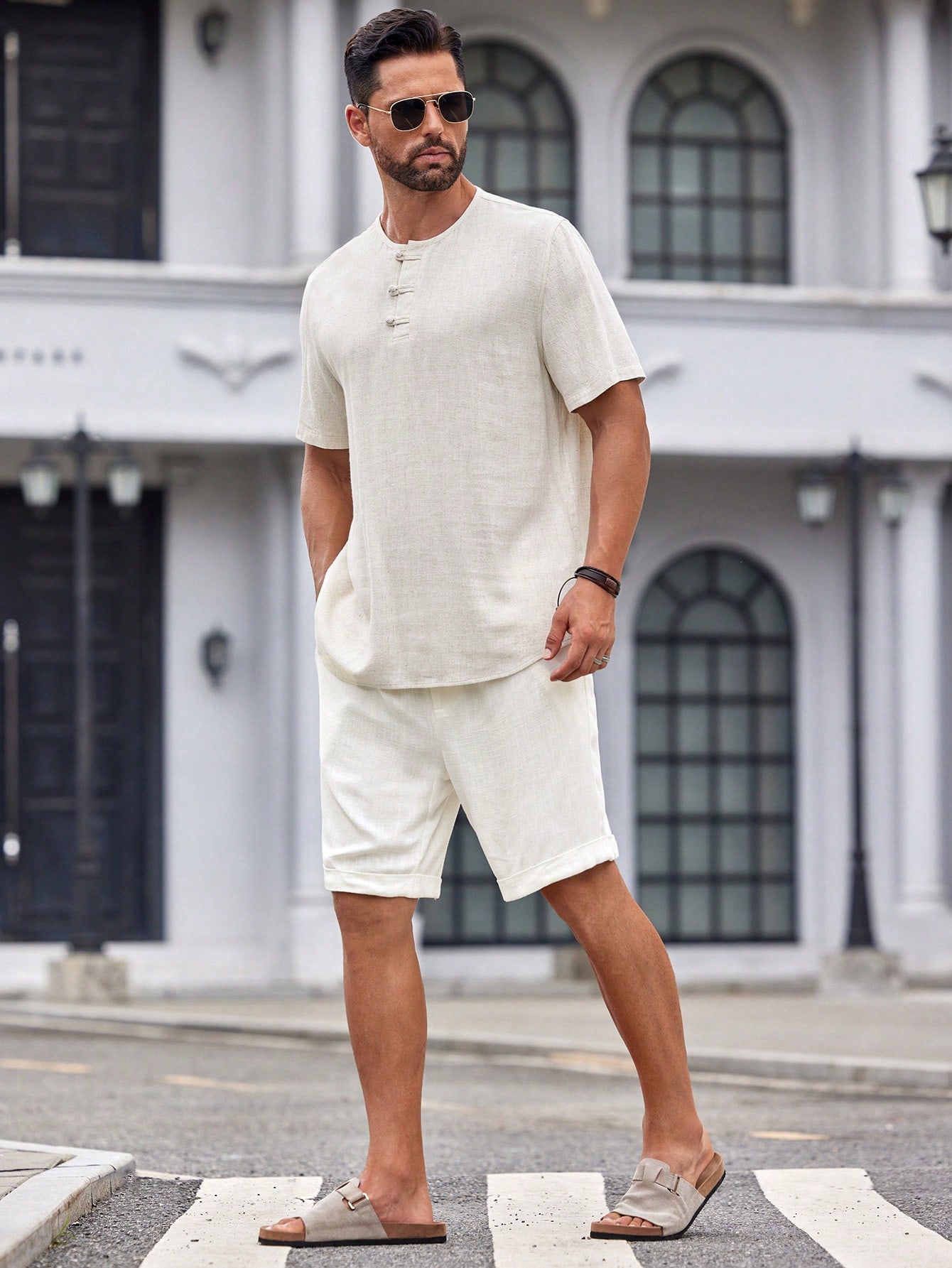 Men Linen Shorts