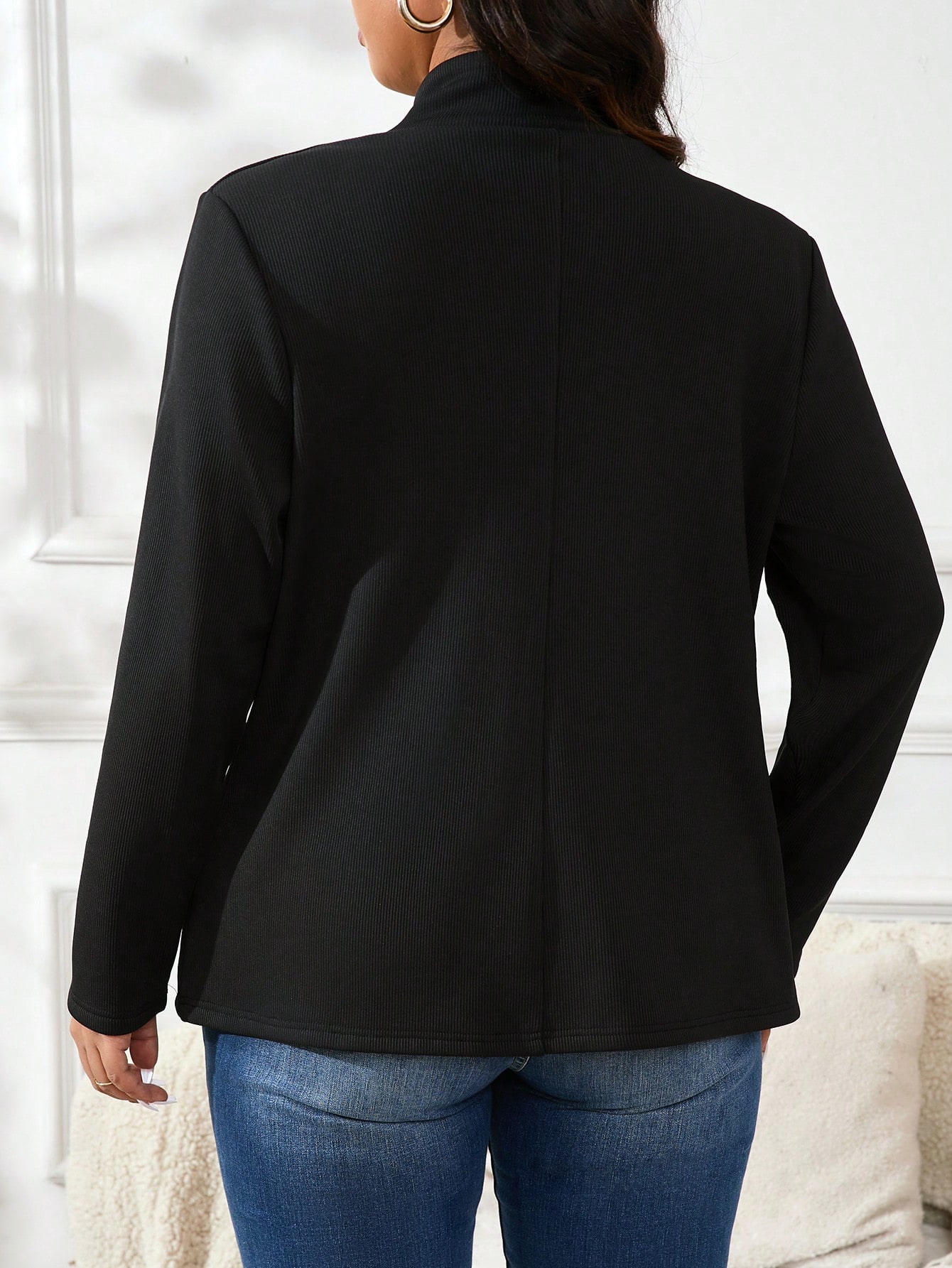 In Black Plus Size Jackets