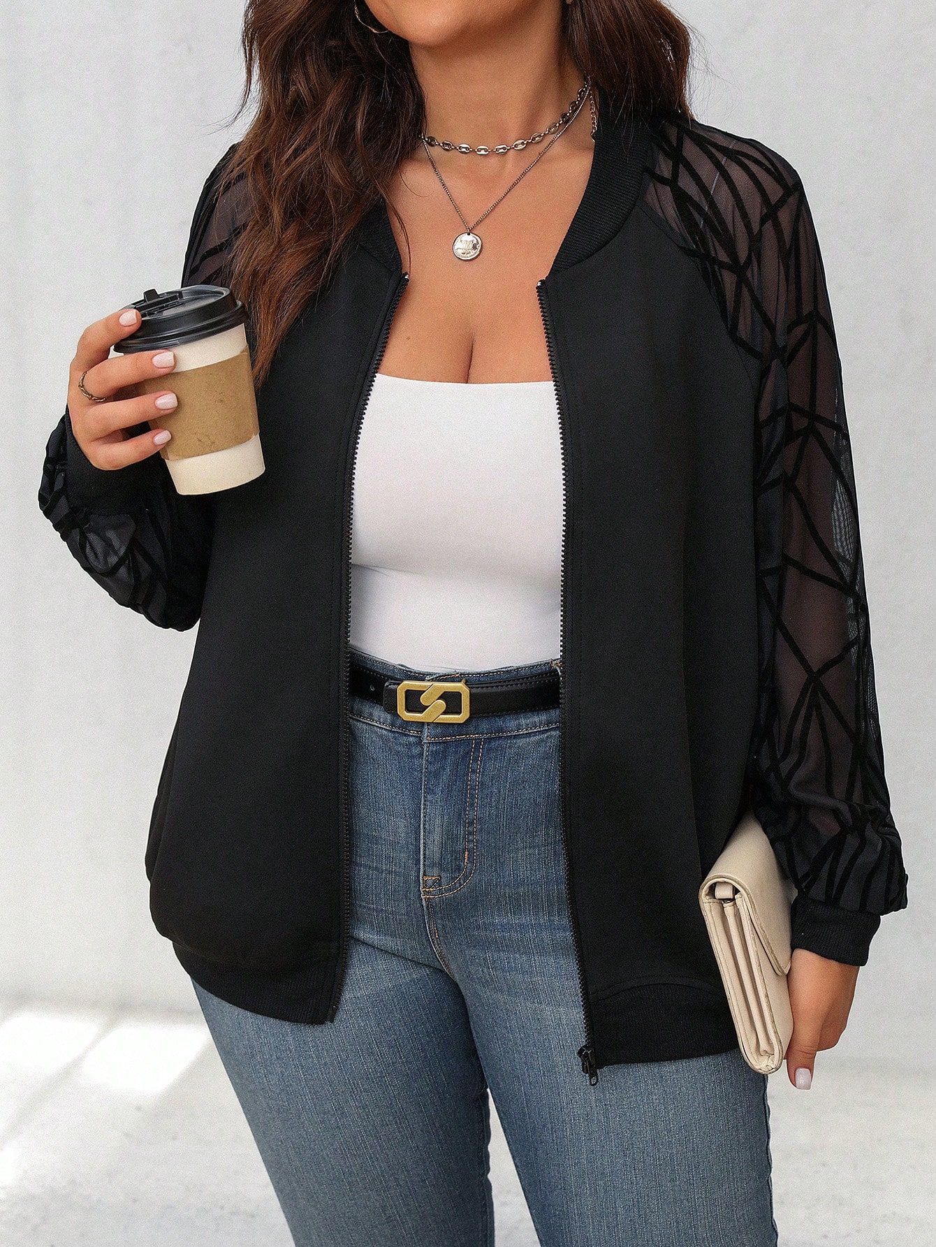 In Black Plus Size Jackets