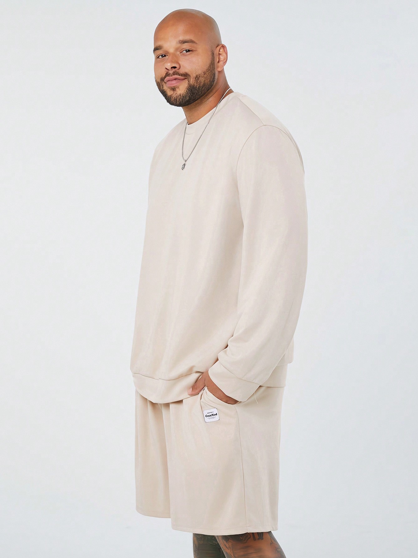 Men Plus Size Hoodie & Sweatshirt Co-ords