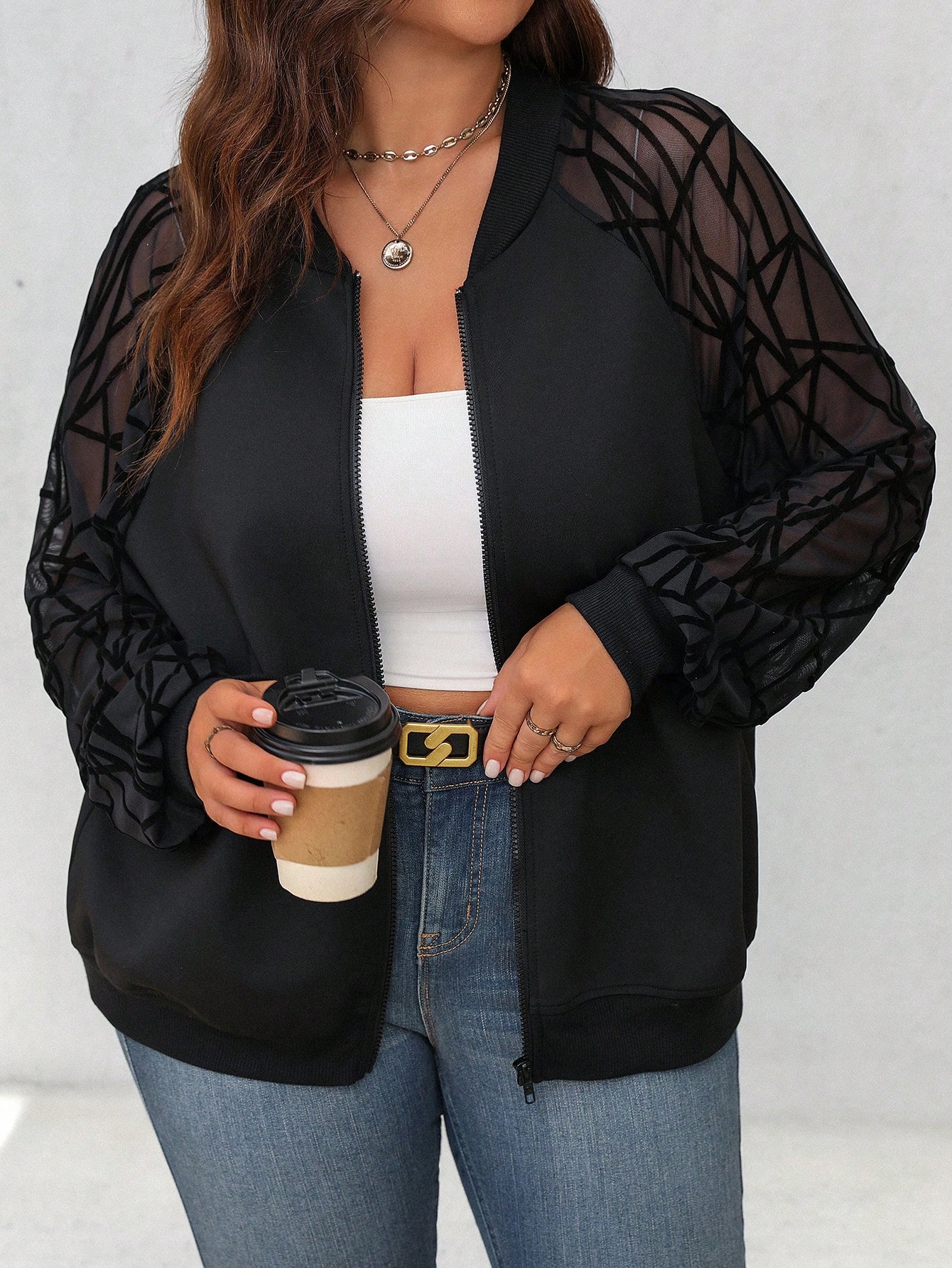 In Black Plus Size Jackets