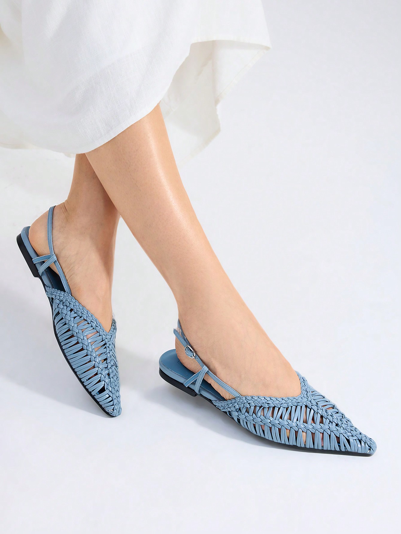 In Blue Women Flats