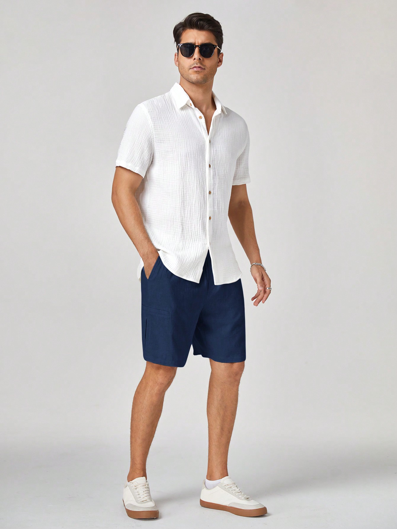 Men Linen Shorts