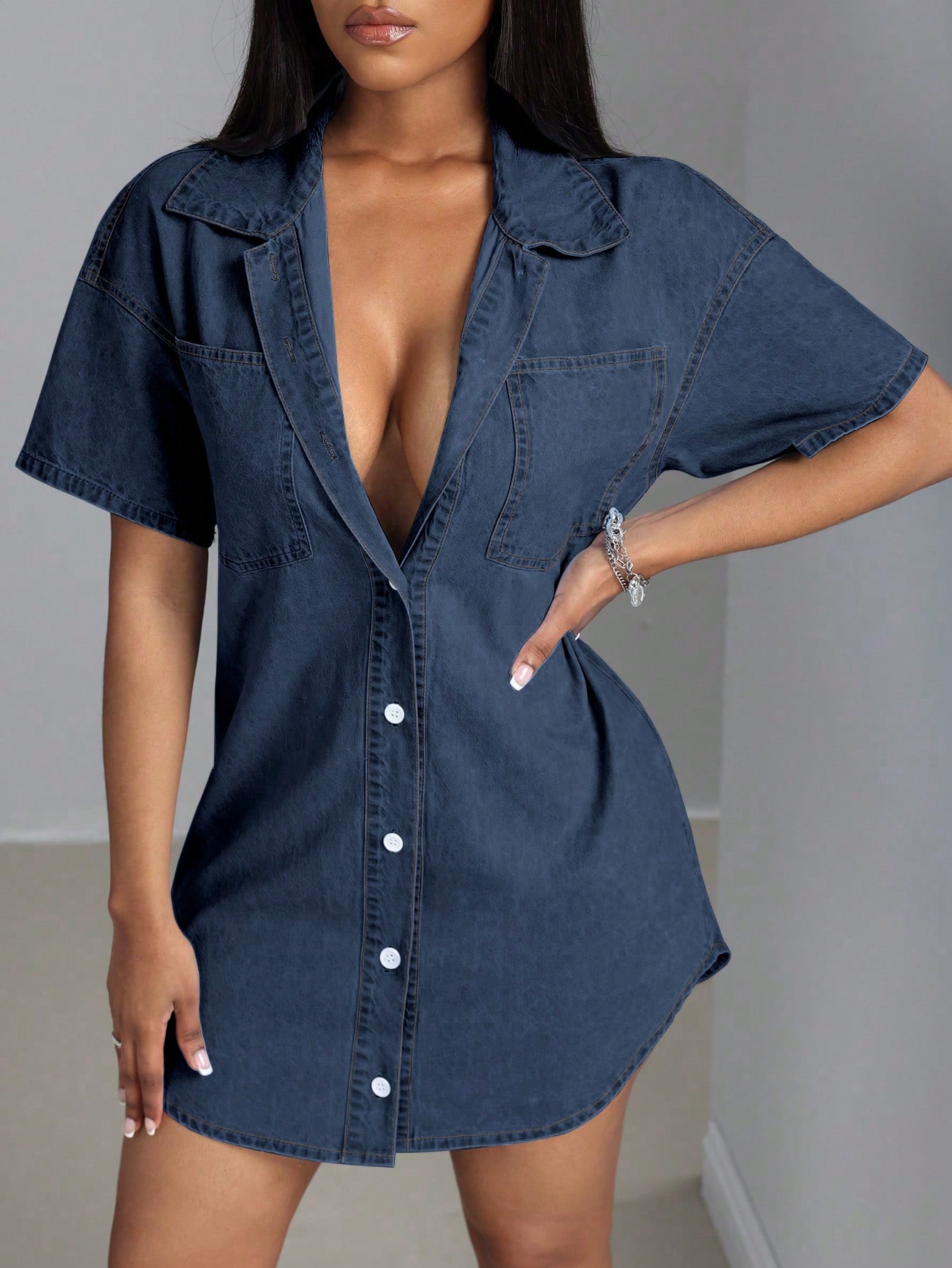 In Blue Women Denim Dresses