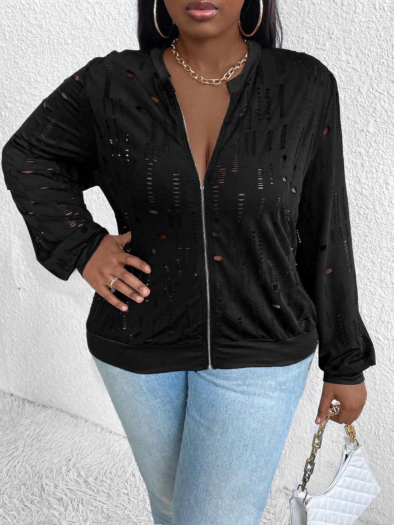 In Black Plus Size Jackets