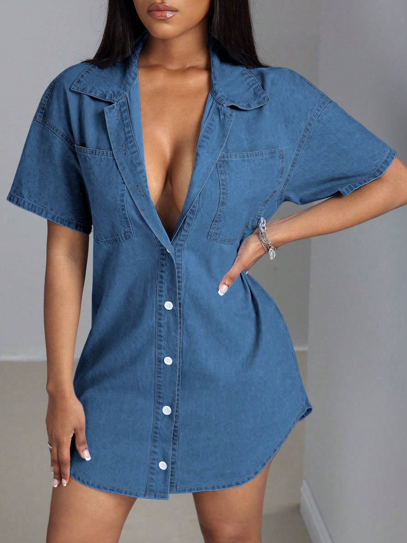 In Blue Women Denim Dresses