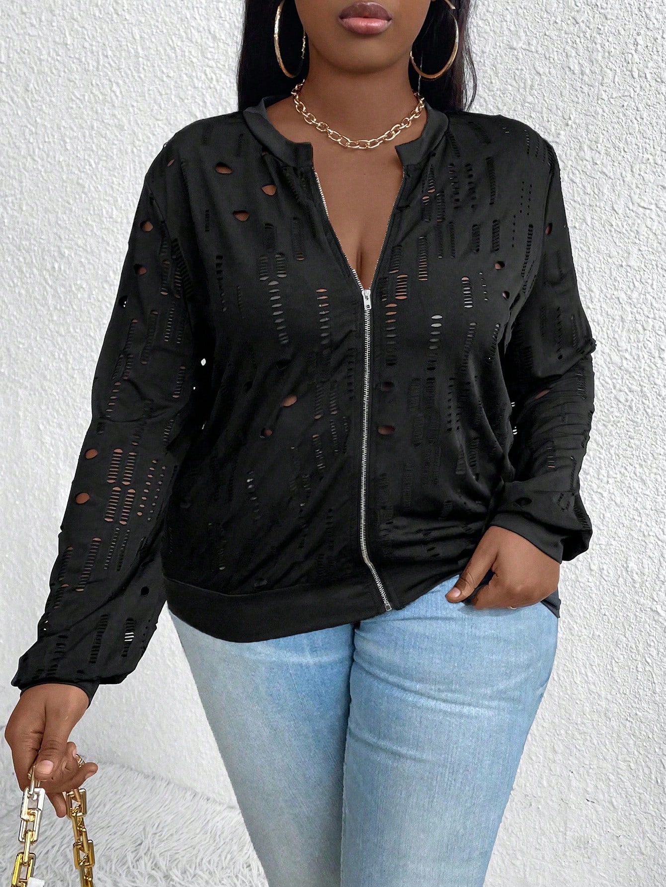 In Black Plus Size Jackets