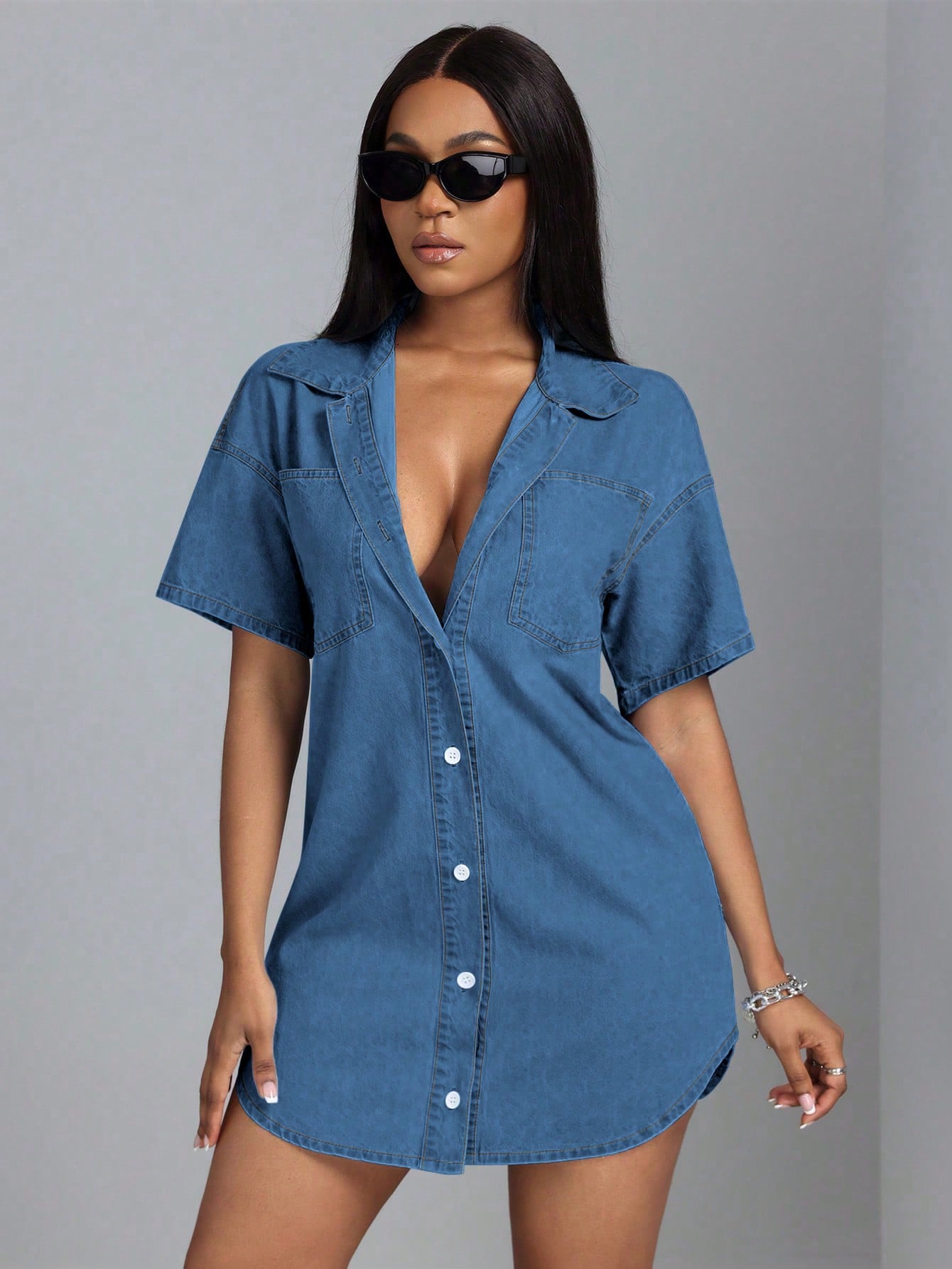 In Blue Women Denim Dresses