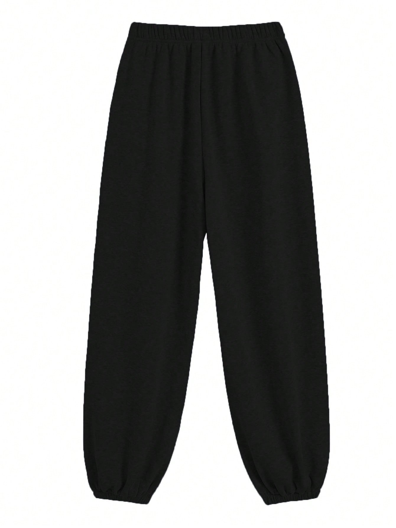 In Black Plus Size Sweatpants