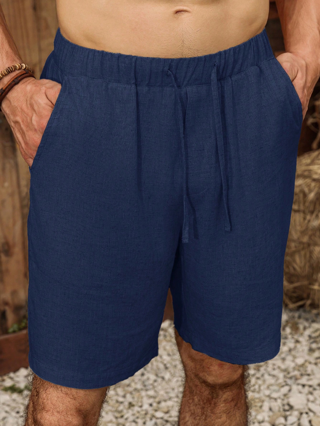 Men Linen Shorts