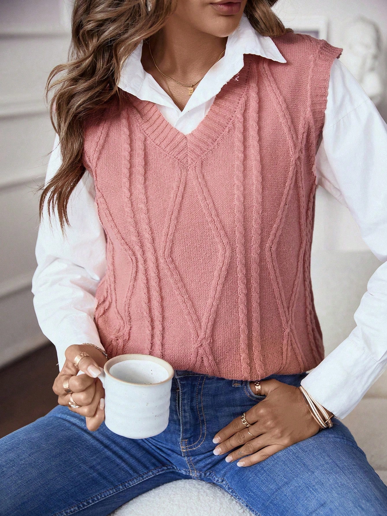 In Casual Plus Size Sweater Vests